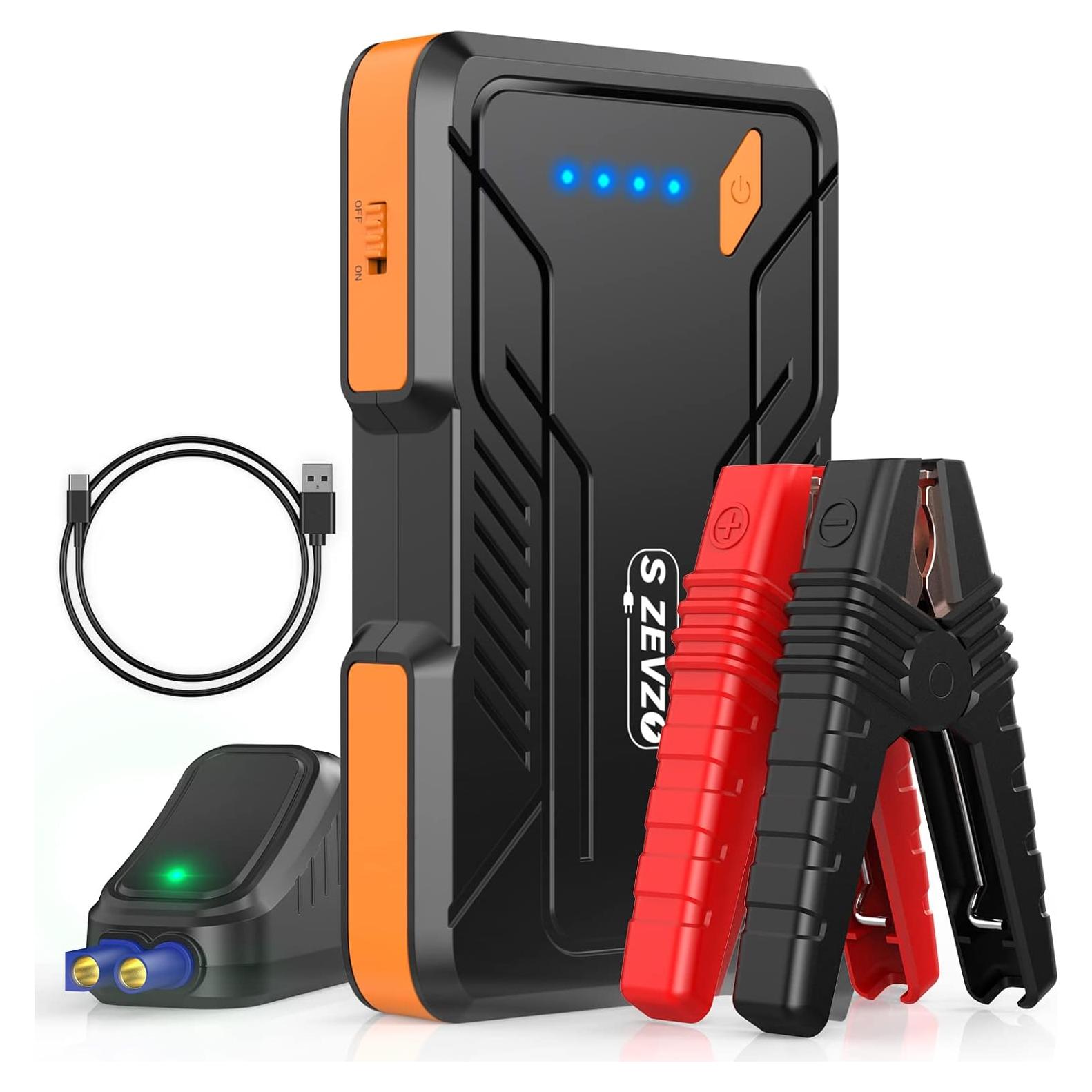 Arrancador de Salto S ZEVZO DJS70 1000A 12V con USB y Linterna