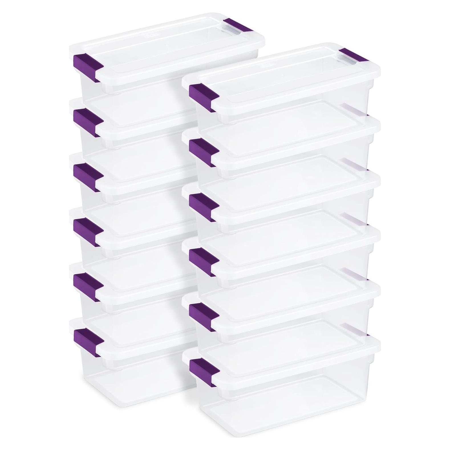 Cajas de Almacenamiento Sterilite 12 Pack 6 Qt Apilables