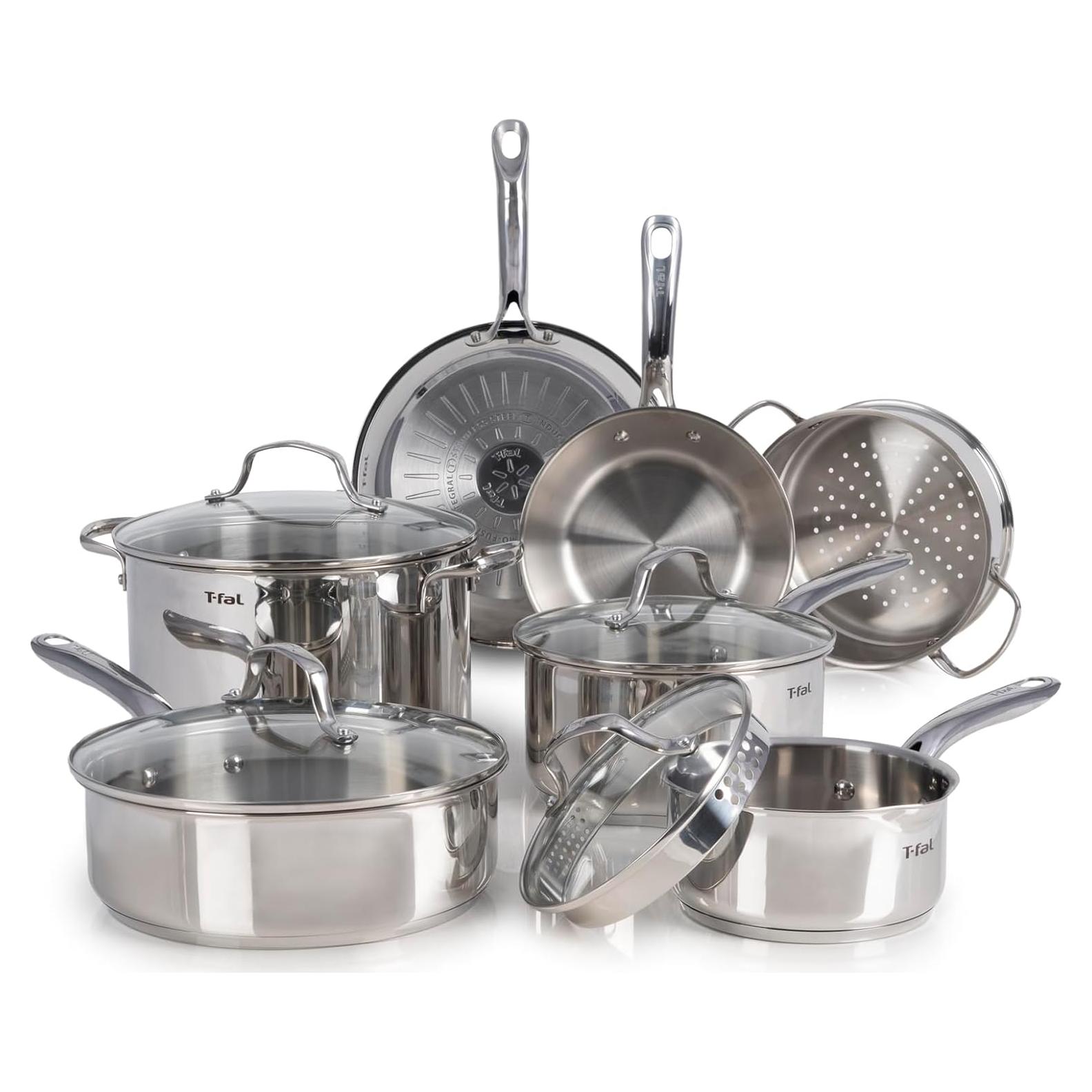 Juego de Utensilios de Cocina T-fal 11 Piezas Acero Inoxidable