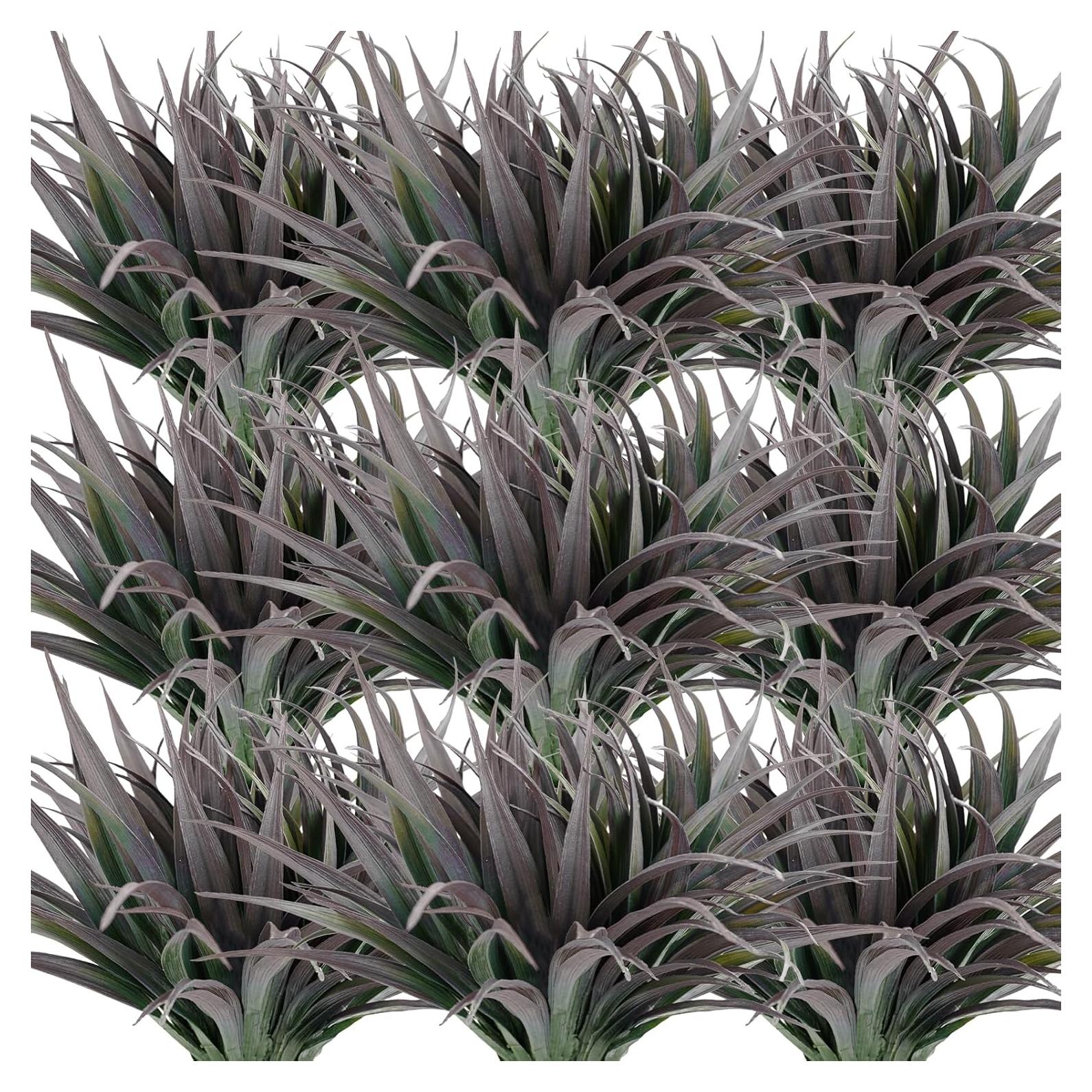 Grama Artificial Ruidazon 24 Pcs Verde Oscuro y Rojo 44.9 cm