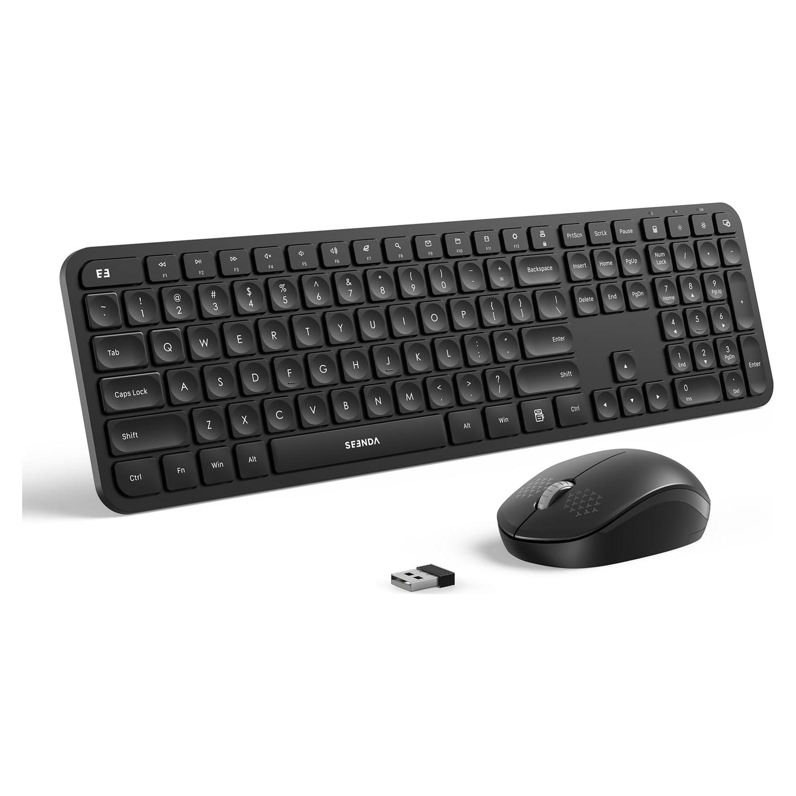 Combo Teclado y Ratón Inalámbrico Seenda USB Silencioso