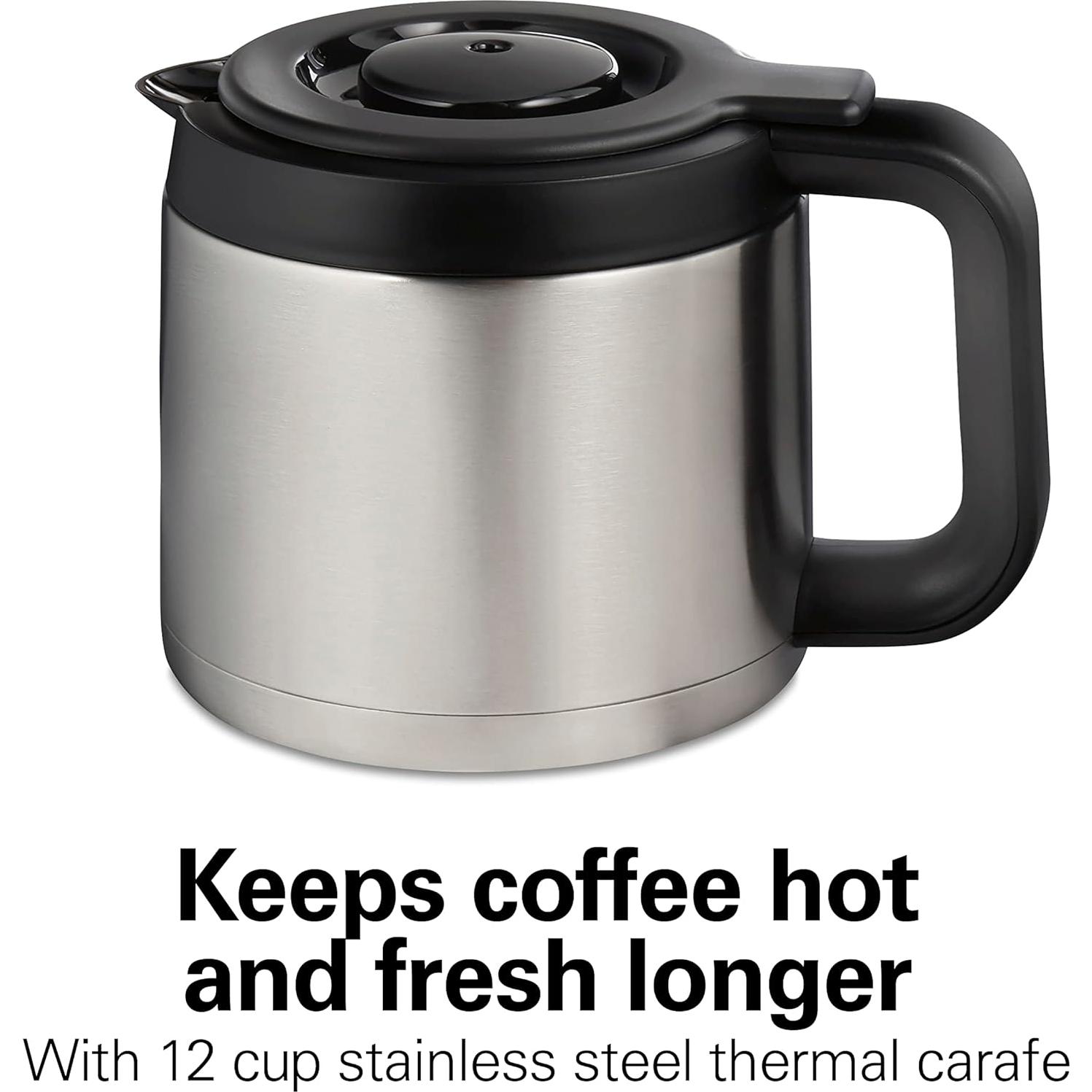 Cafetera Hamilton Beach FlexBrew Trio 12 Tazas Acero Inoxidable