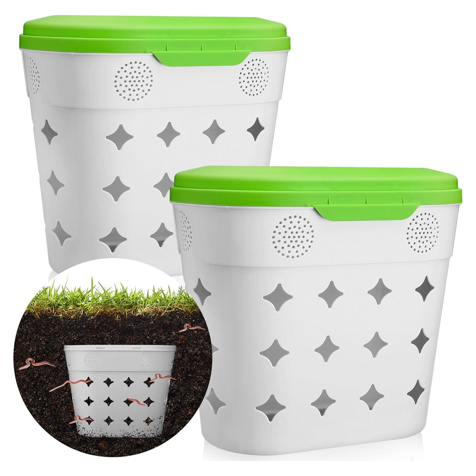 Compostador de Gusanos Wiwiqing 8 Galones Verde - 2 Paquetes