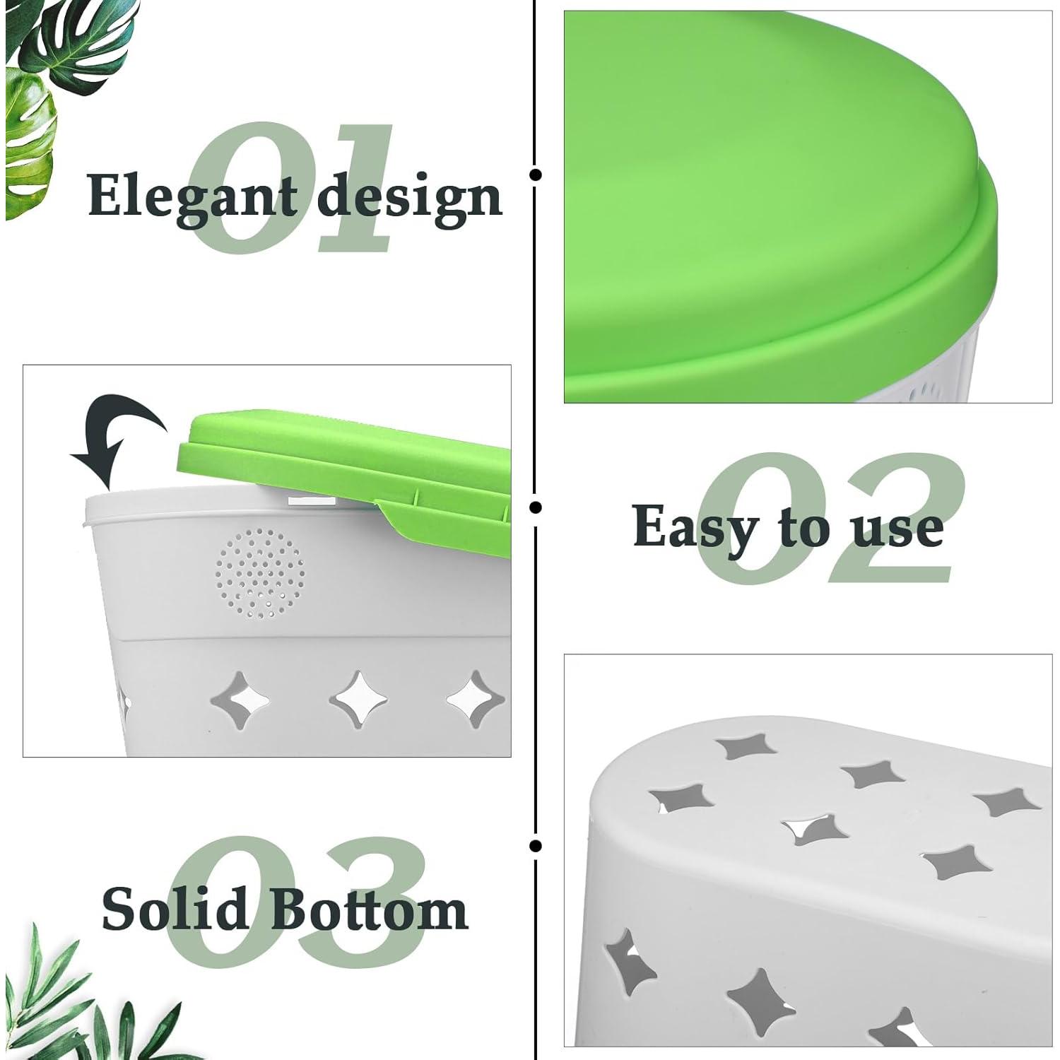 Compostador de Gusanos Wiwiqing 8 Galones Verde - 2 Paquetes