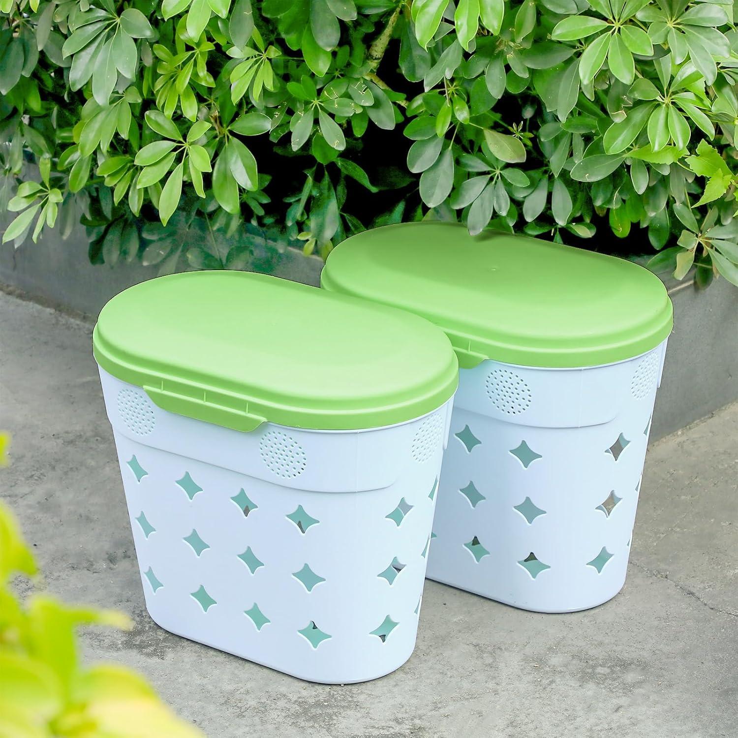 Compostador de Gusanos Wiwiqing 8 Galones Verde - 2 Paquetes