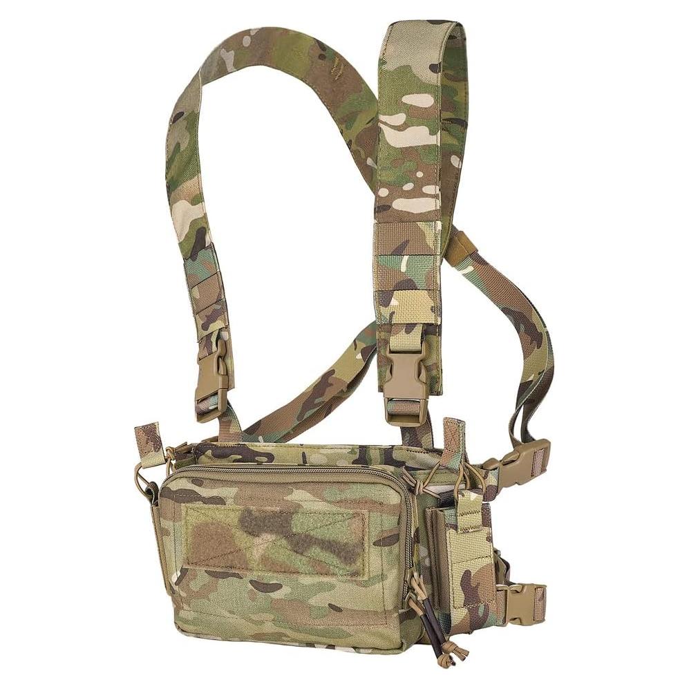 Chaleco Táctico KRYDEX con Pouch Triple y Arnés Ajustable