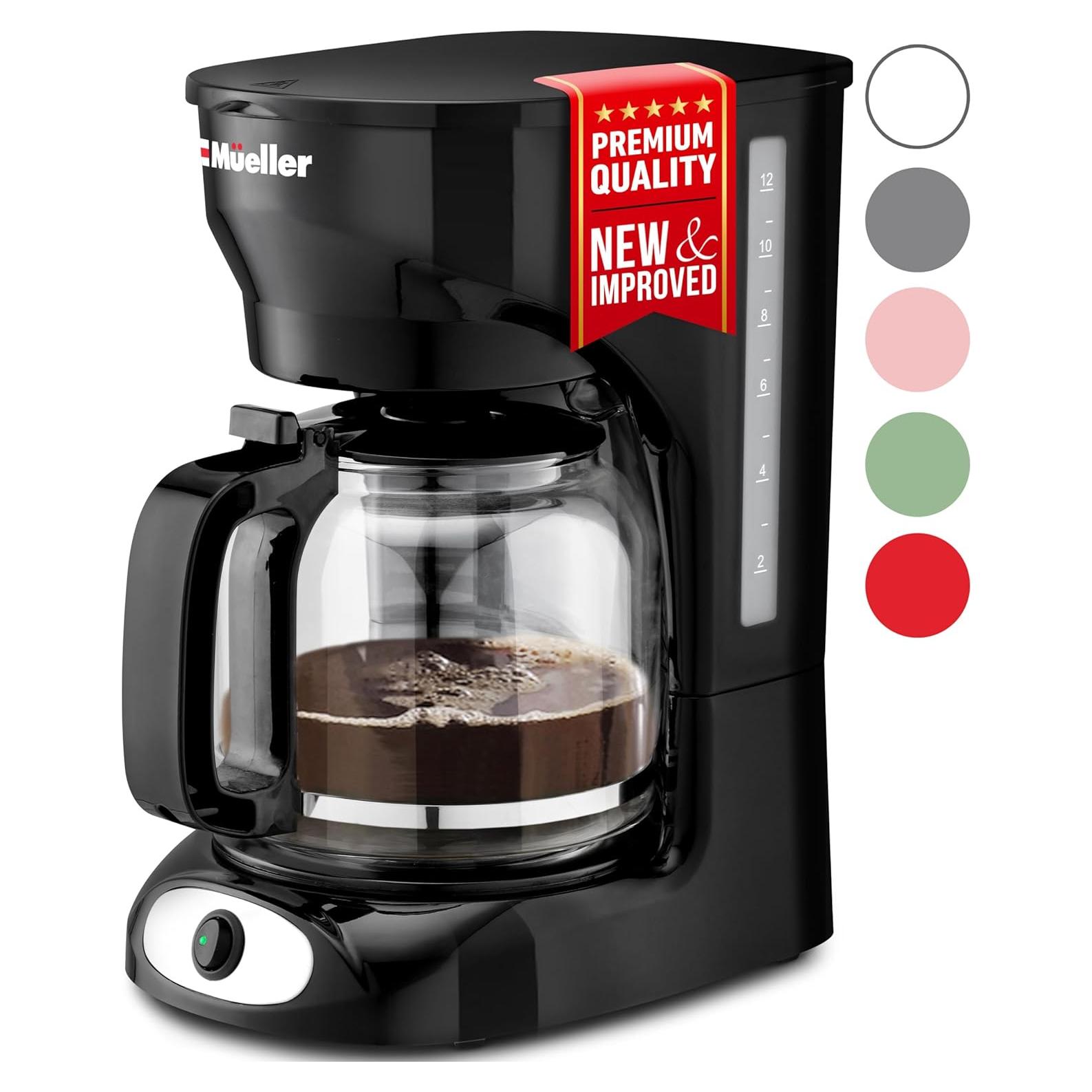 Cafetera de Goteo Mueller 12 Tazas - Jarra de Vidrio