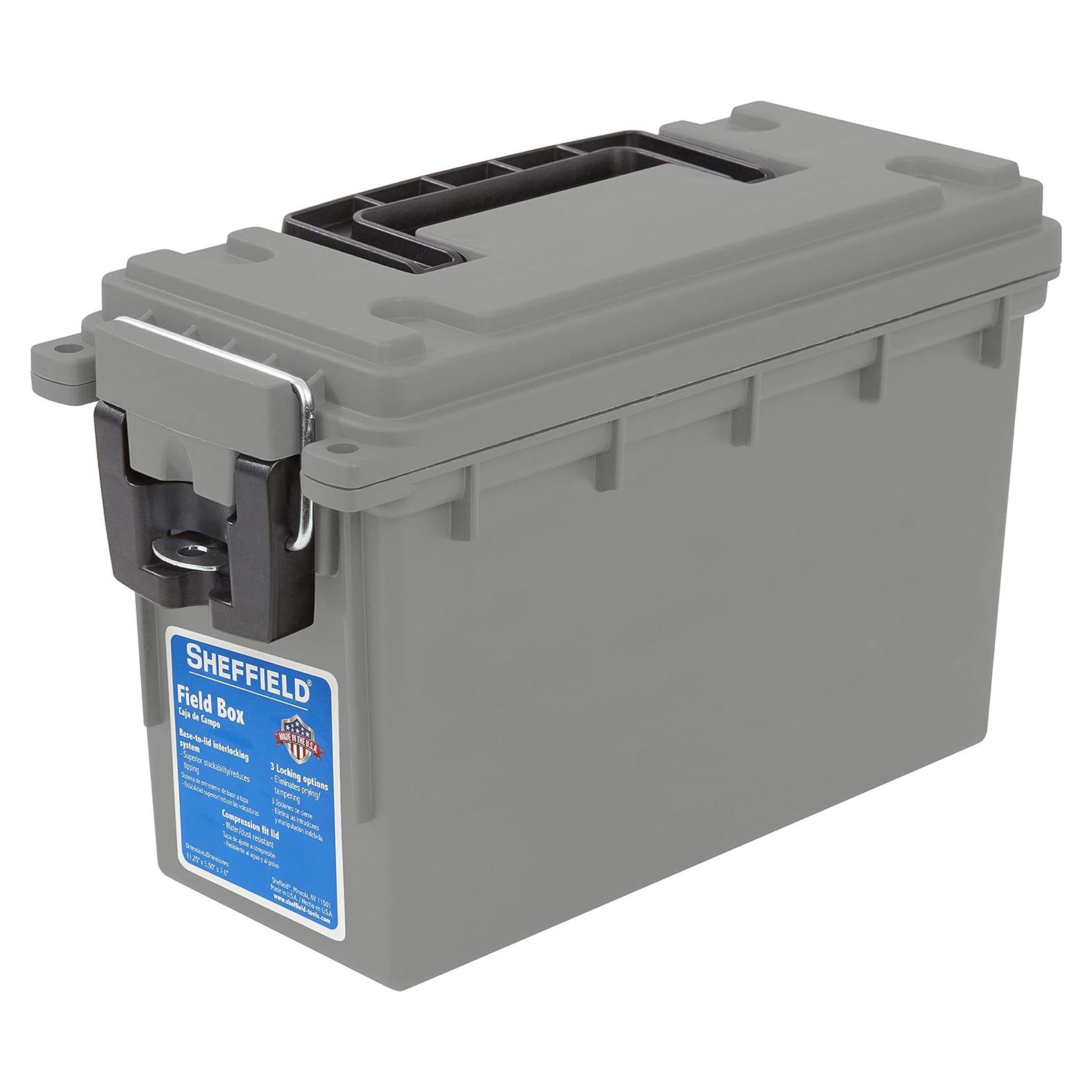 Caja de Almacenamiento Sheffield 12628, Gris, Resistente al Agua