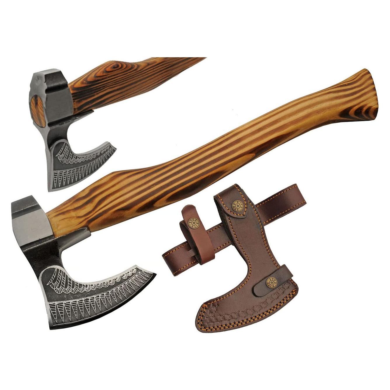Hacha Vikinga Szco Supplies 44.5 cm con Funda de Cuero