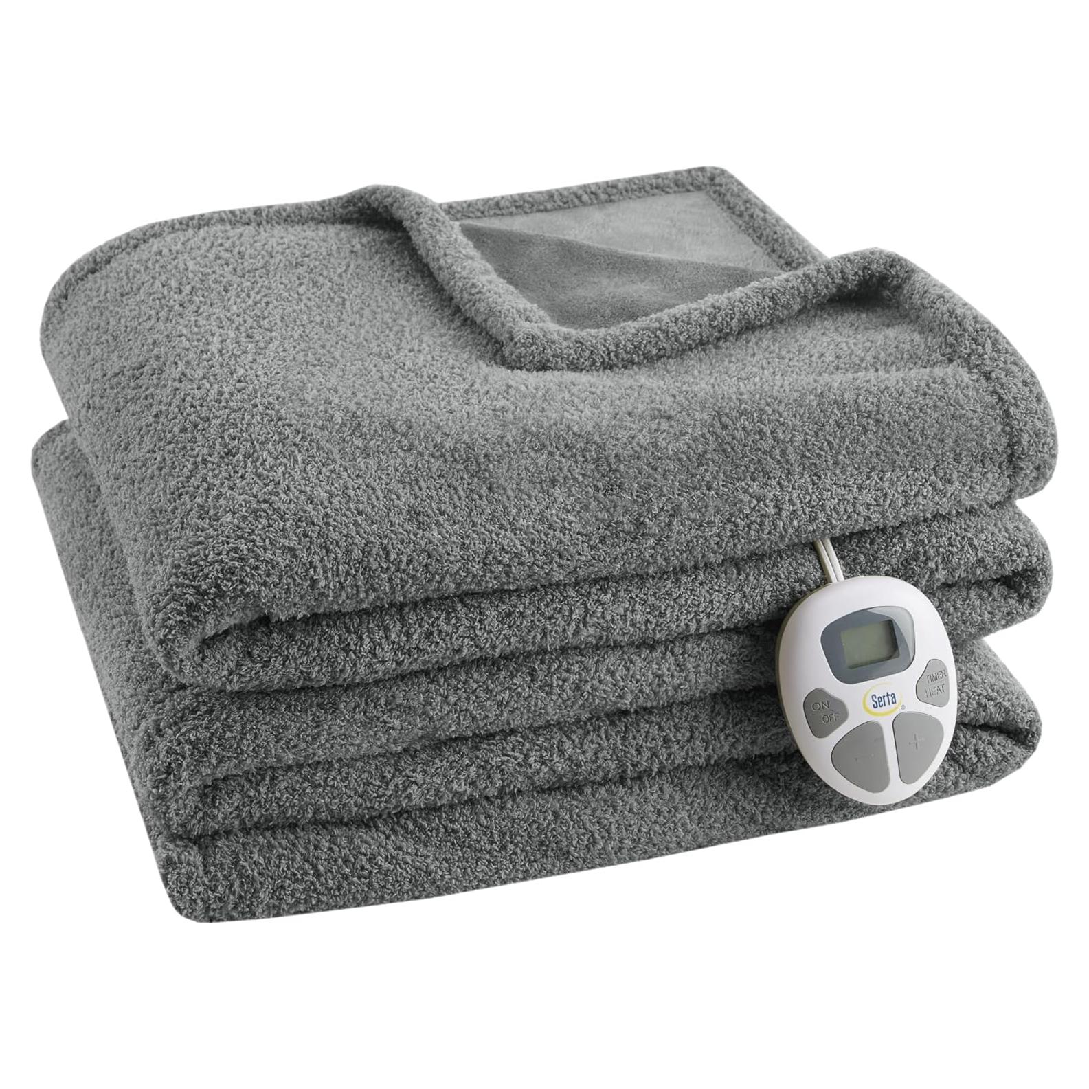 Manta Térmica Serta Individual 157x213 cm Gris Eléctrica