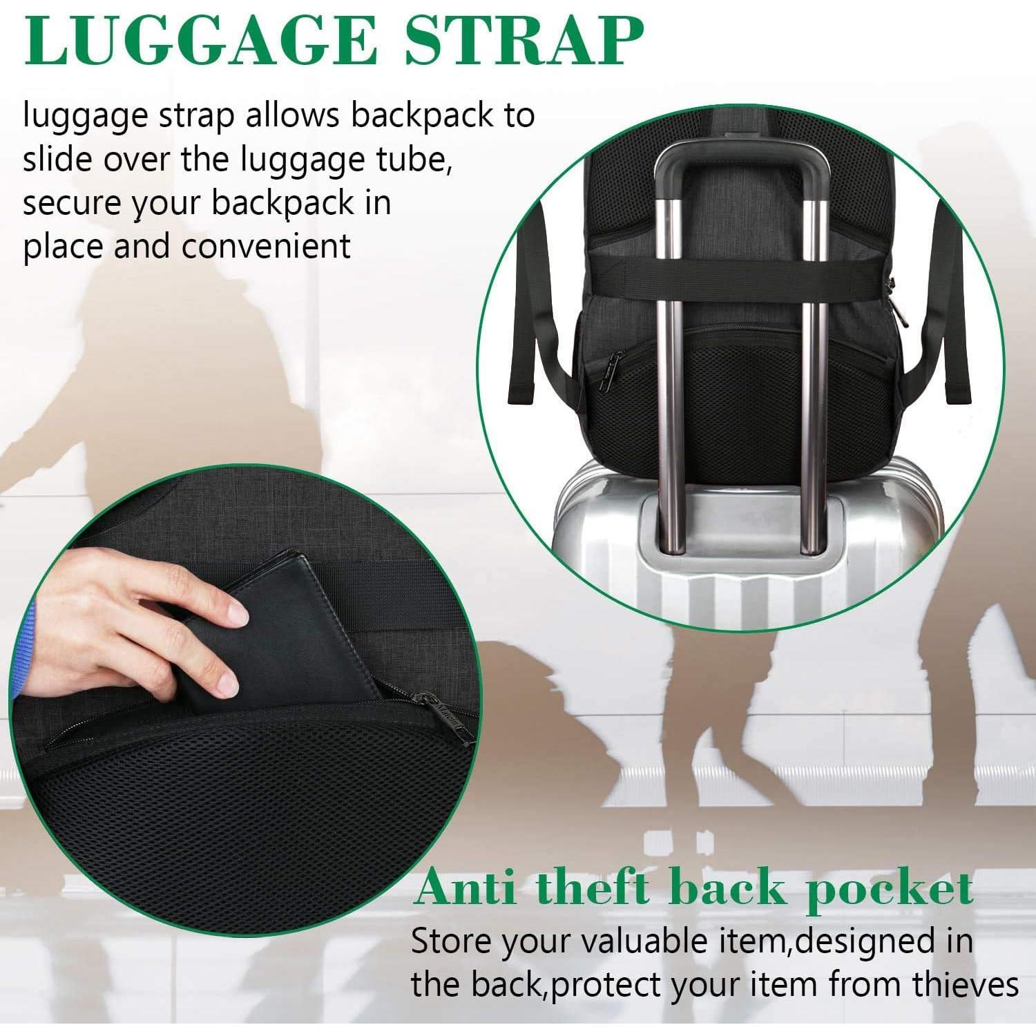 Mochila MATEIN para Laptop 15.6" USB Resistente al Agua