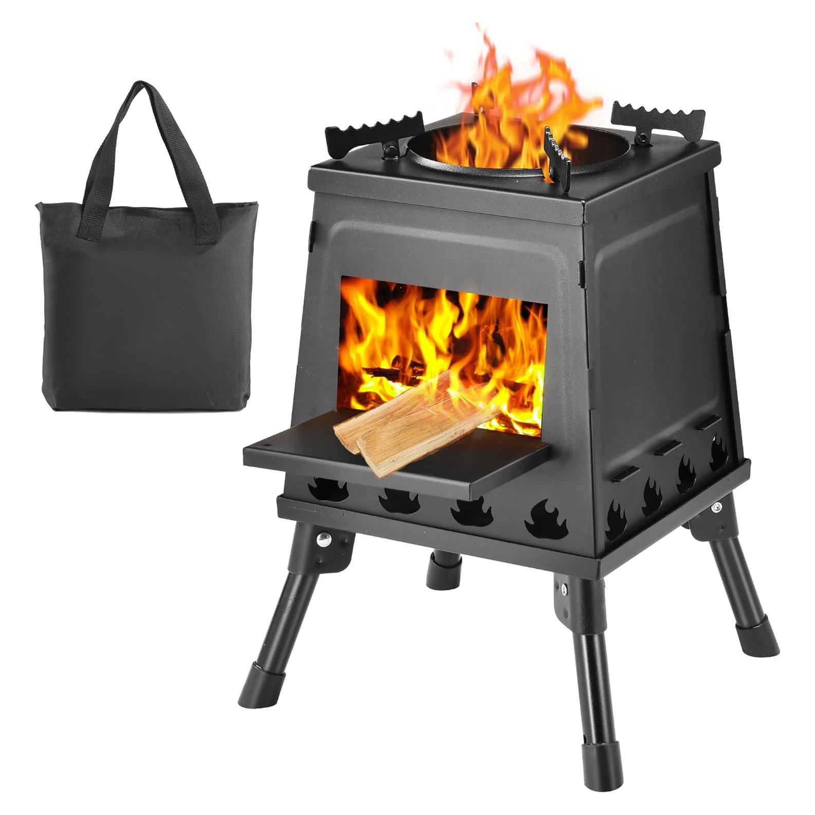 Estufa de Leña XDCFLA TL-01 Portátil Hierro Fundido Grande