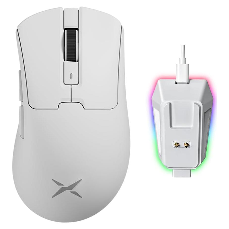 Ratón Gaming Inalámbrico DELUX M900PRO 8000Hz 63g RGB Blanco
