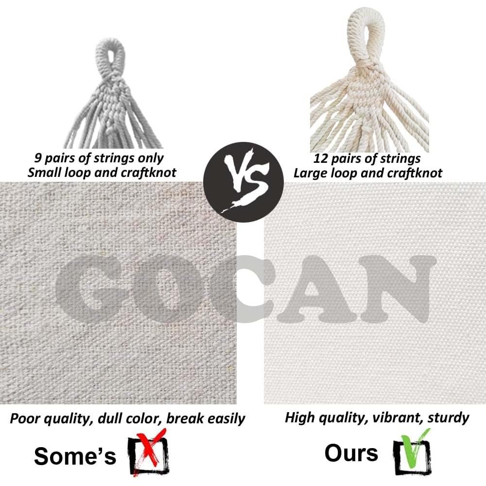 Hamaca Doble GOCAN Beige 330x150cm Carga 226kg