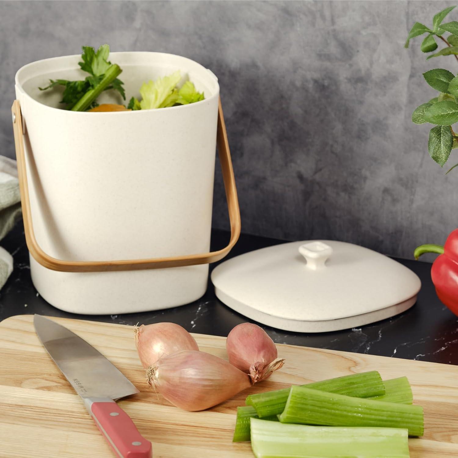 Contenedor de Compostaje Bamboozle 3.78L Sin Olores Cocina