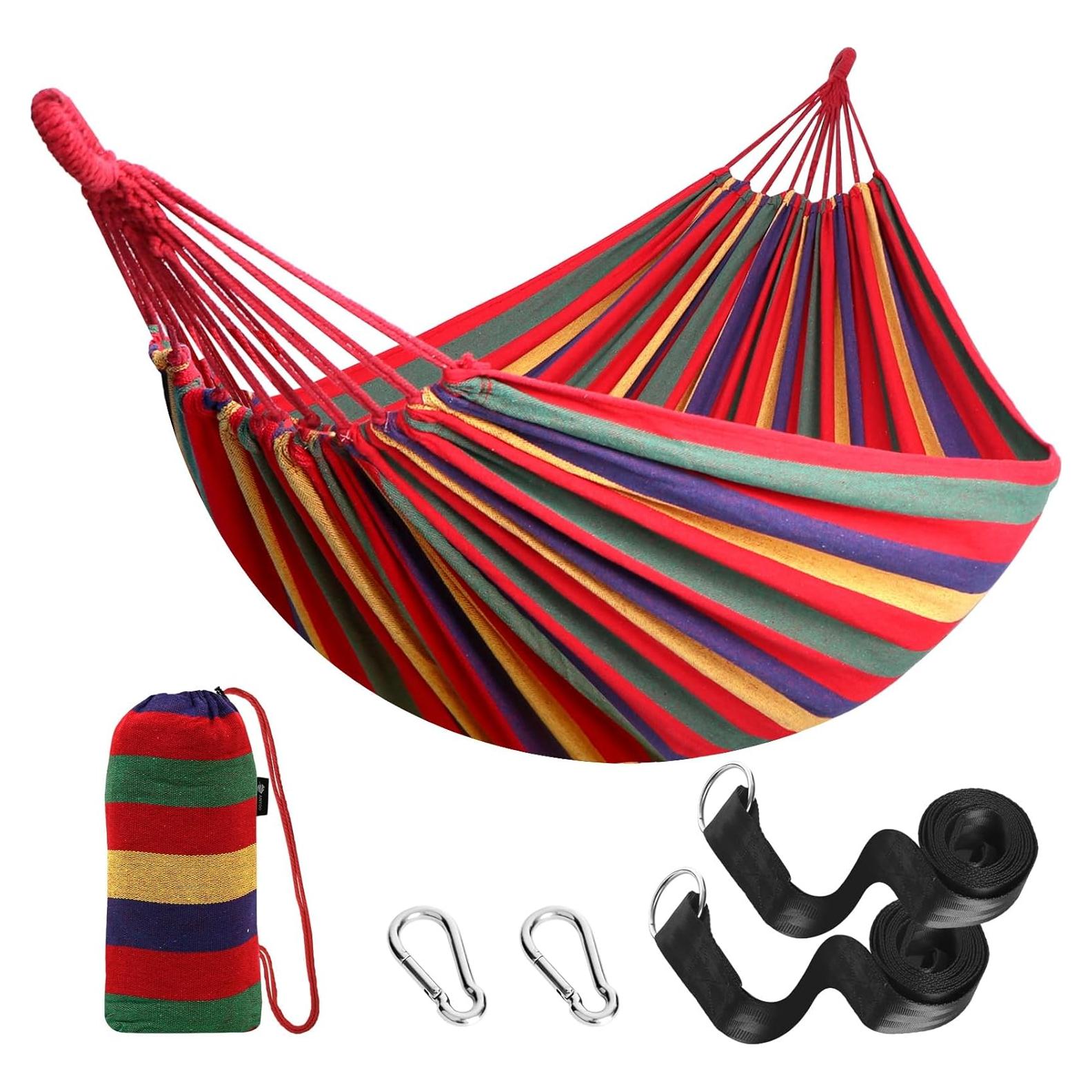Hamaca de Algodón ANYOO Portátil 299kg con Correas