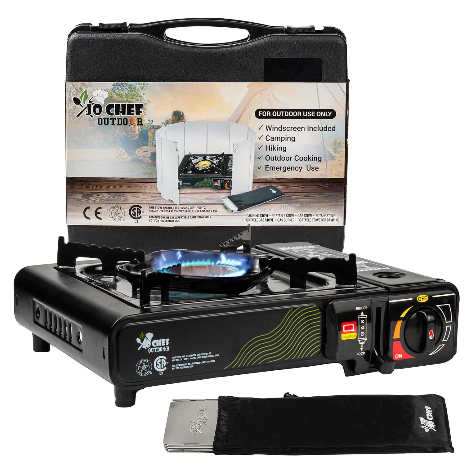 Estufa de Camping JoChef Butano 9,500 BTU Portátil