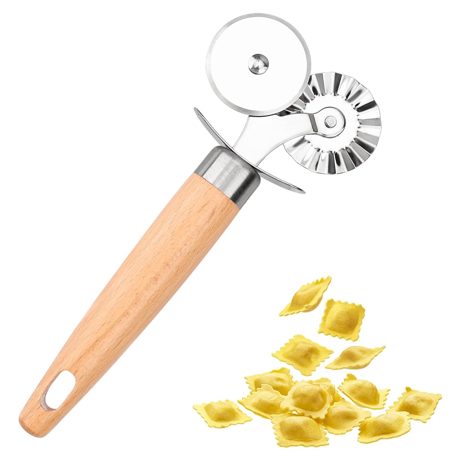 Cortador de Masa Doble Rueda XINBADA Acero Inoxidable 16,5 cm