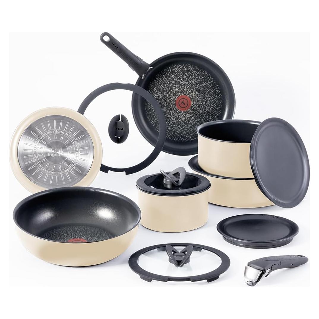 Juego de Utensilios de Cocina T-fal 14 Piezas Vainilla