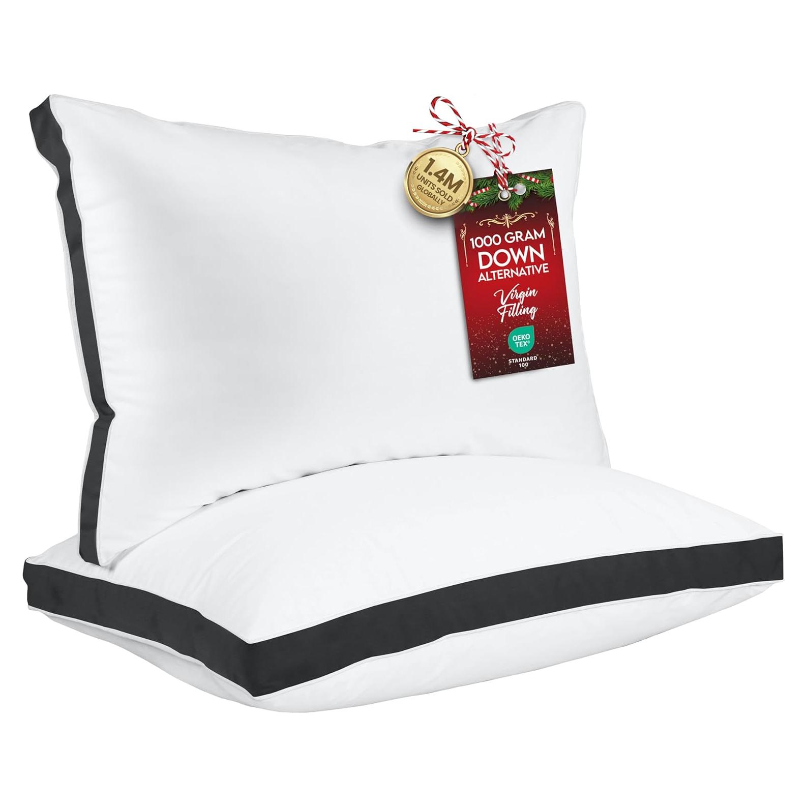 Juego de 2 Almohadas Queen Utopia Bedding Suaves y Esponjosas