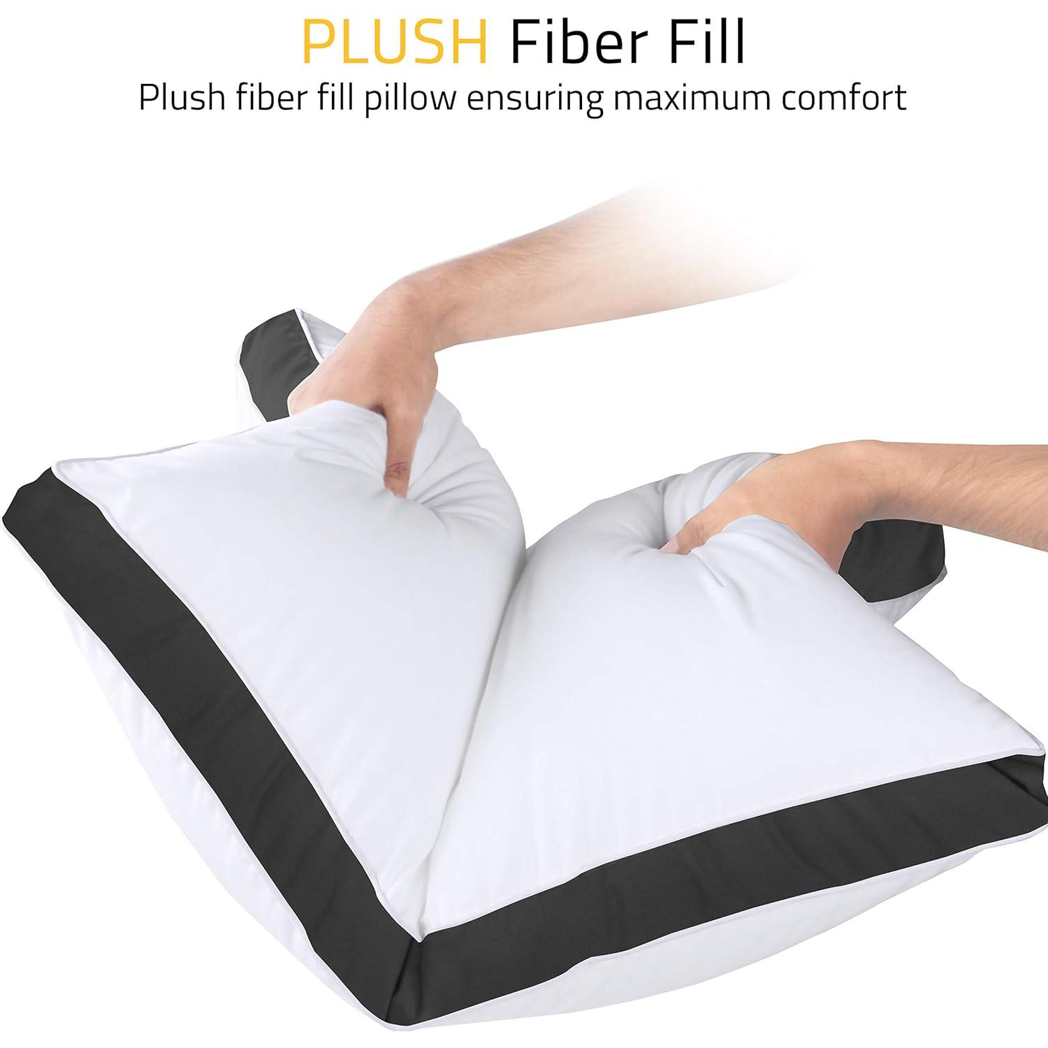 Juego de 2 Almohadas Queen Utopia Bedding Suaves y Esponjosas