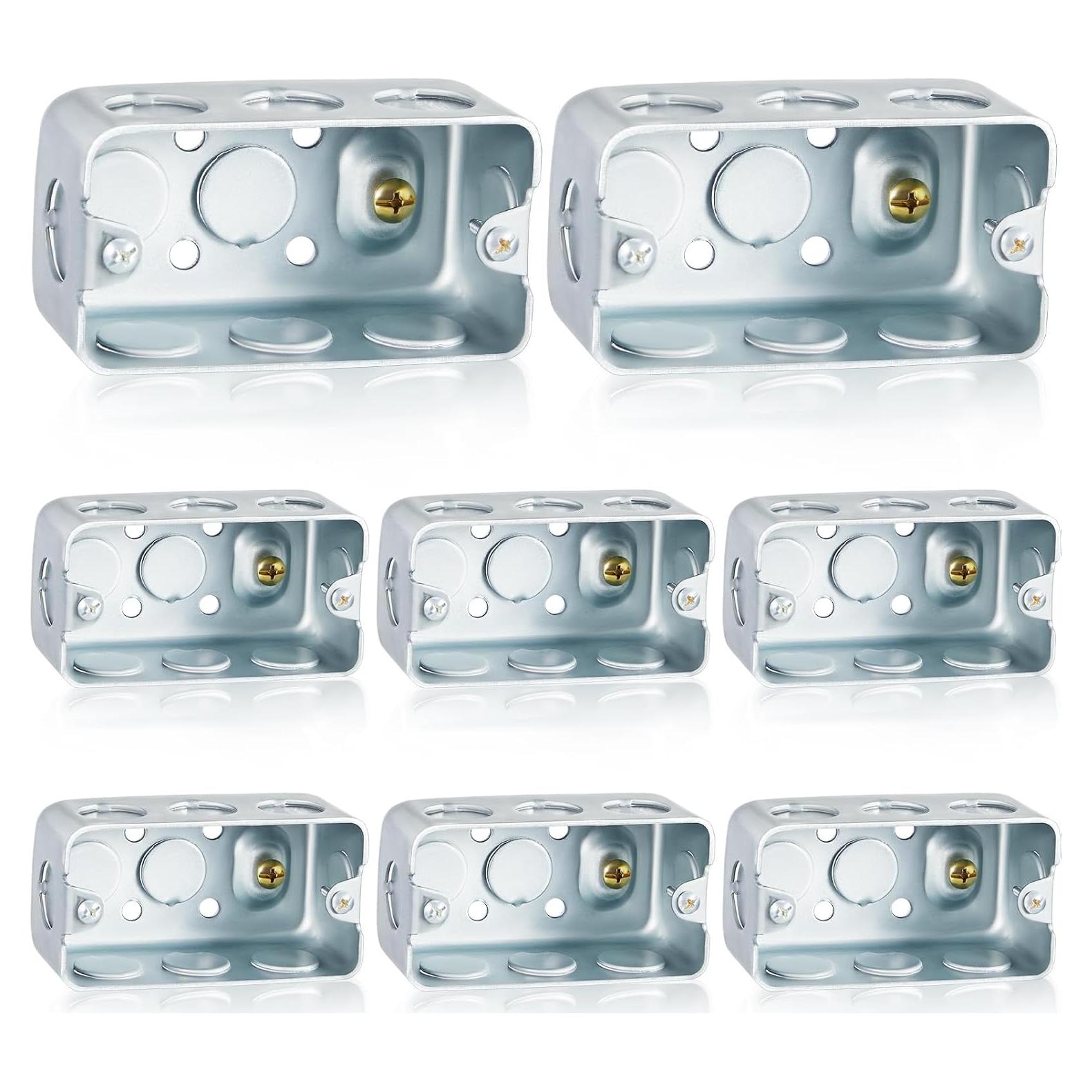 8 Cajas Eléctricas Metálicas Copkim 4x5x4.76 cm Acero Galvanizado