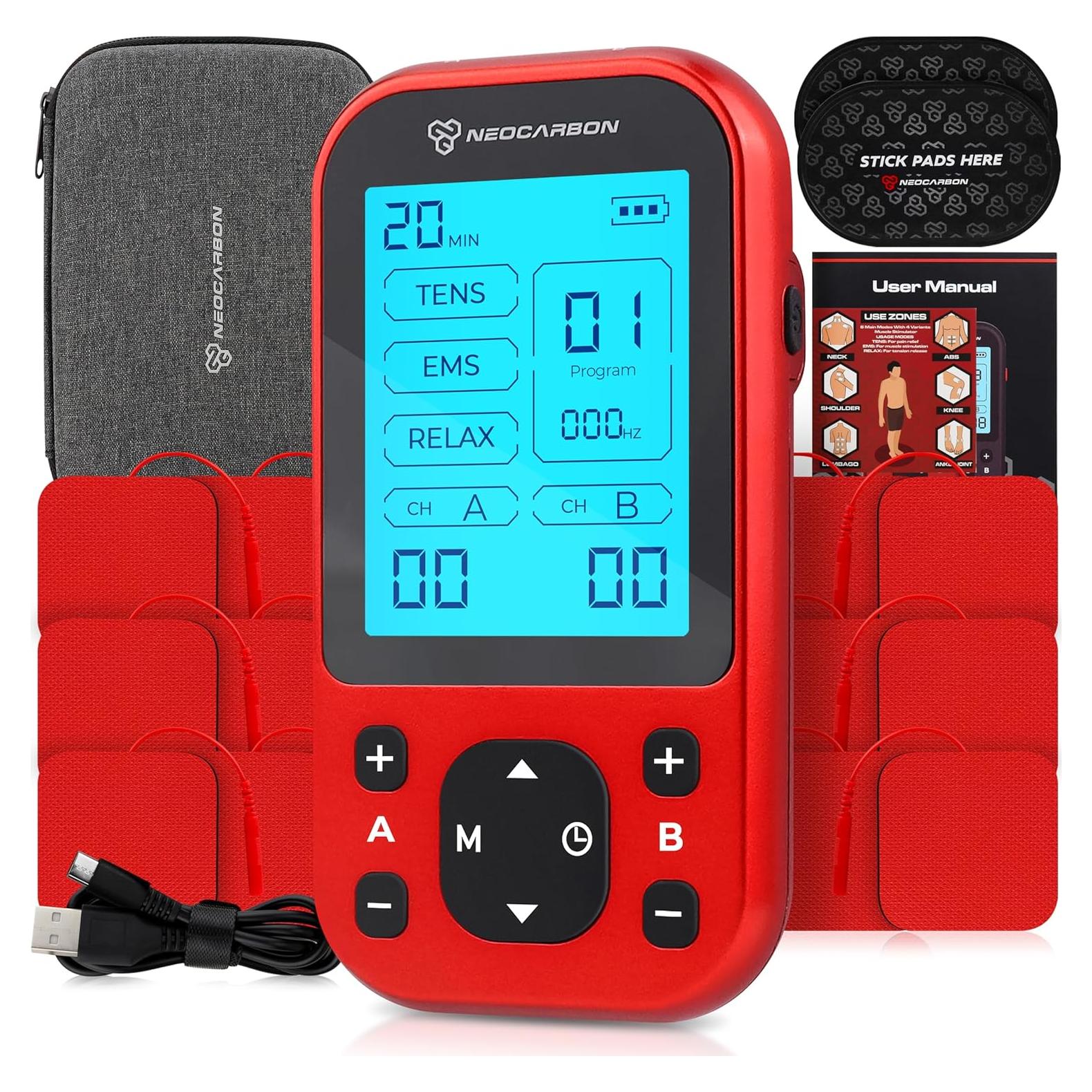 Estimulador Muscular TENS Neocarbon EMS Pro Alivio Dolor