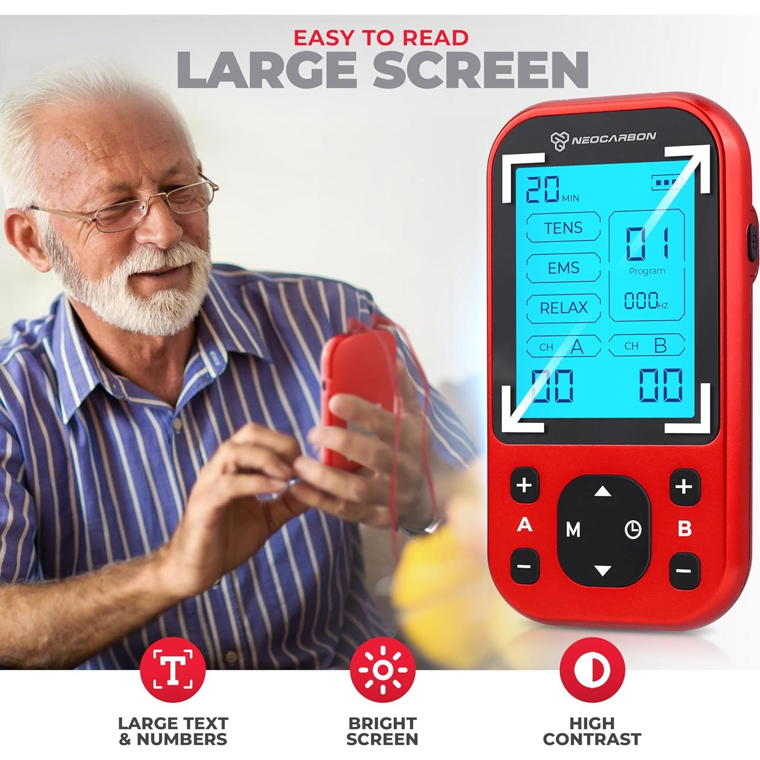 Estimulador Muscular TENS Neocarbon EMS Pro Alivio Dolor