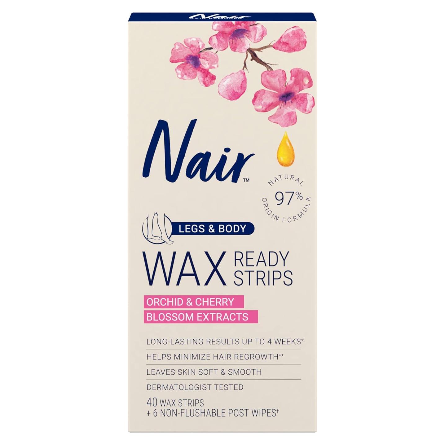 Ceras Depilatorias Nair Listas para Usar - 40 Unidades