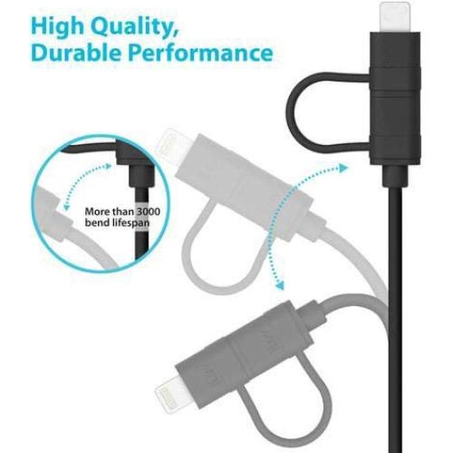 Cable Dual USB-C y MicroUSB 5A Volt Plus Tech 2Pack