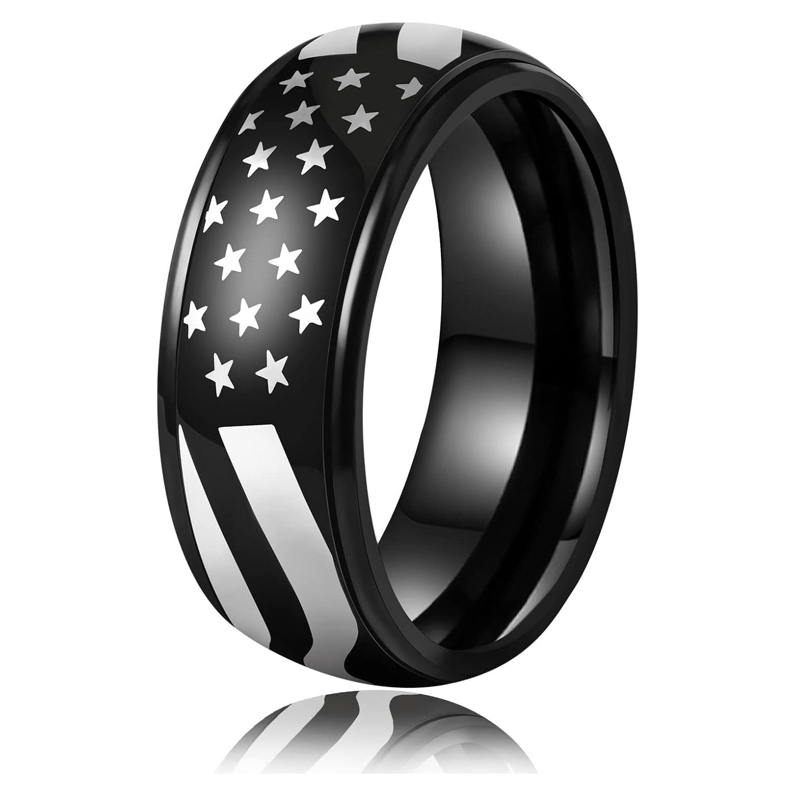 Anillo Giratorio LAOYOU de Acero Inoxidable 8mm para Ansiedad