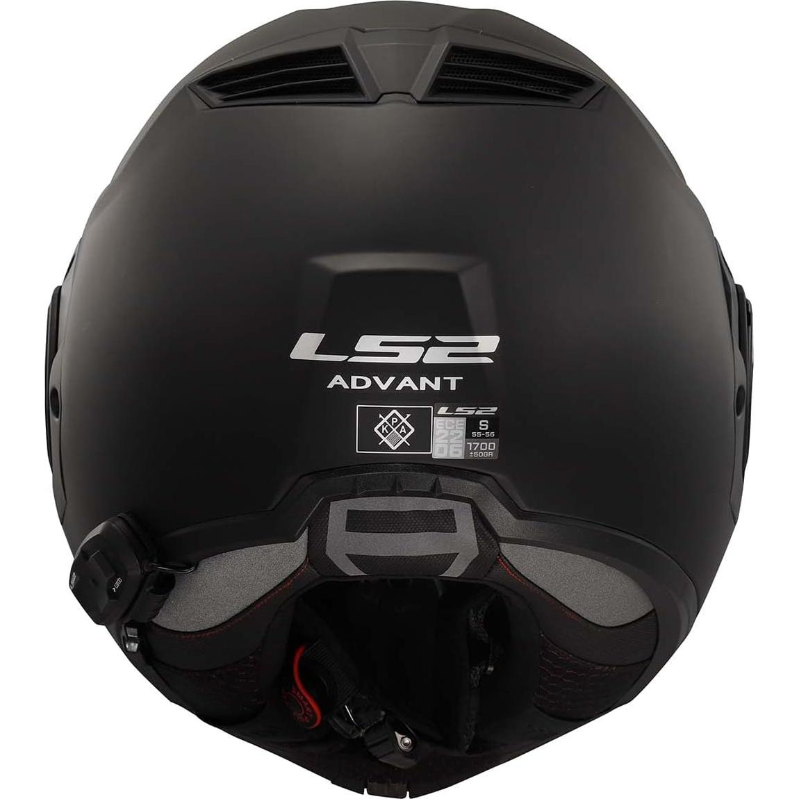 LS2 Helmets Advant Modular Helmet with Integrated Cardo 4X Bluetooth (Noir Matte Black - 3X-Large)