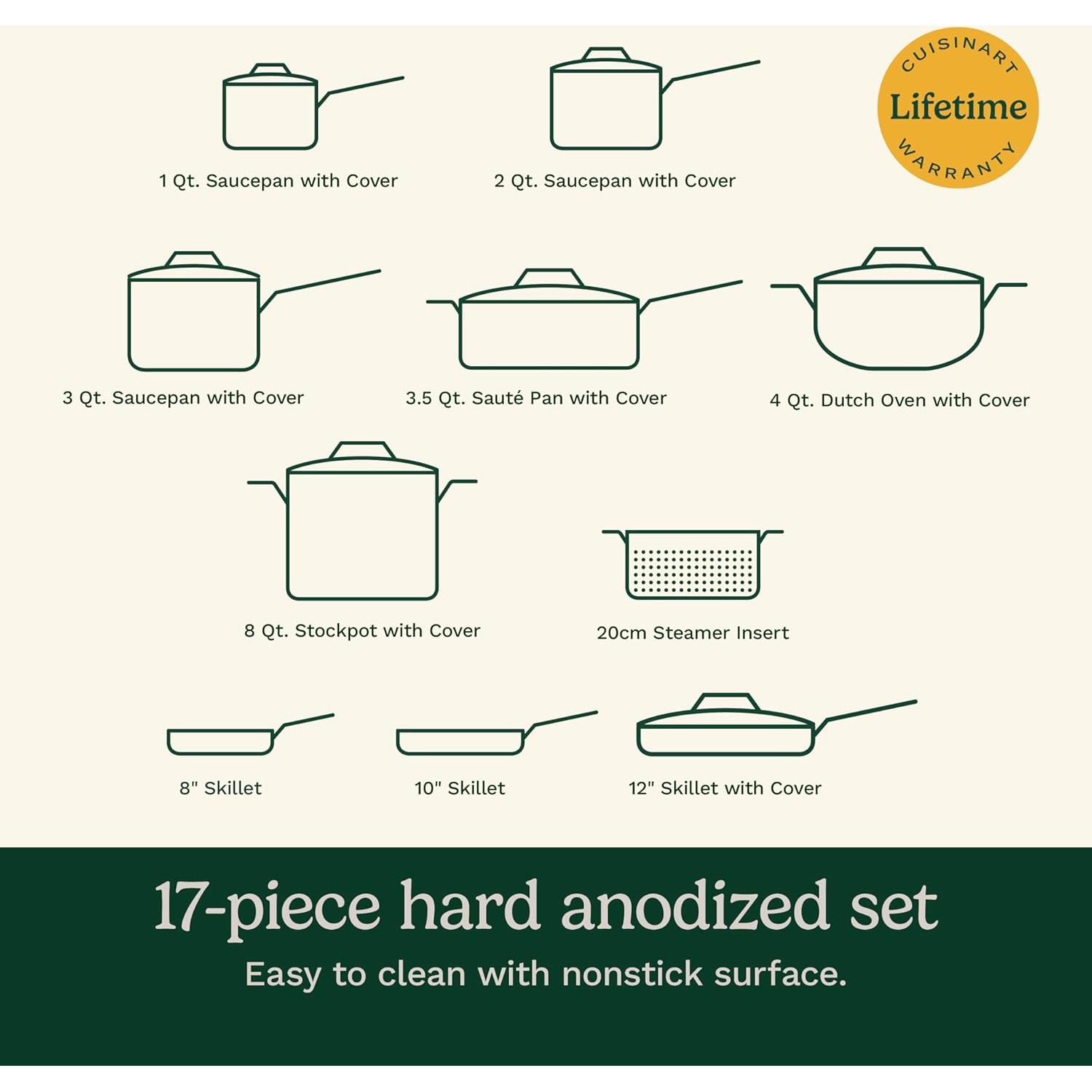 Juego de Utensilios de Cocina Cuisinart 17 Piezas Antiadherente