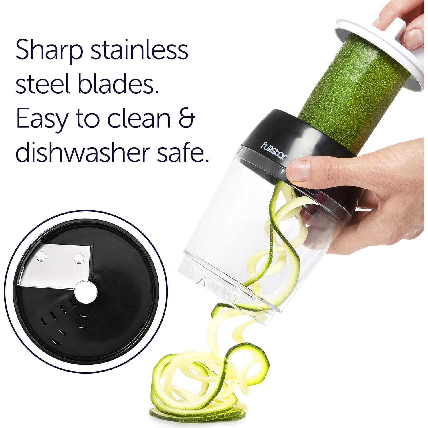 Fullstar Mandoline Slicer Spiralizer & Vegetable Slicer, Zucchini Noodle Maker, Onion & Food Chopper, Veggie Spiral Cutter & Grater (4 in 1)