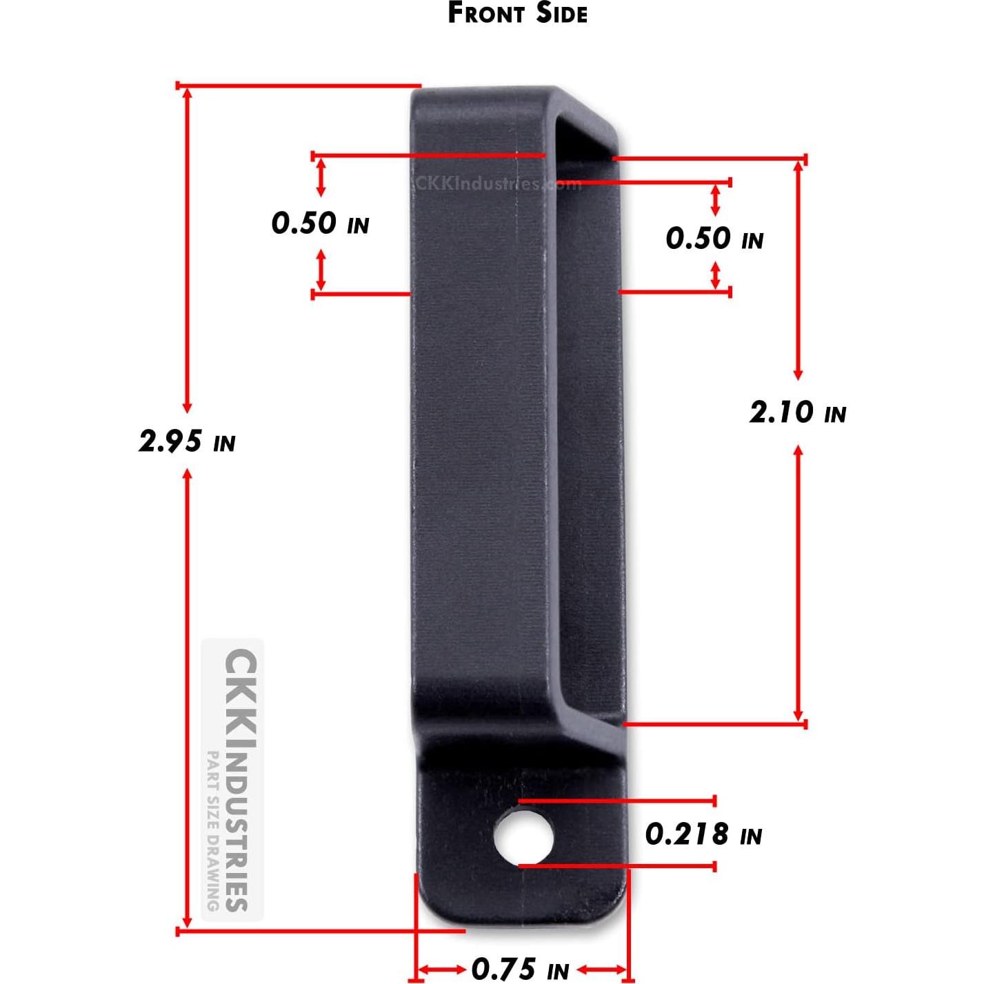 Bucles de Cintura Angulados HolsterSmith - Negro Táctico