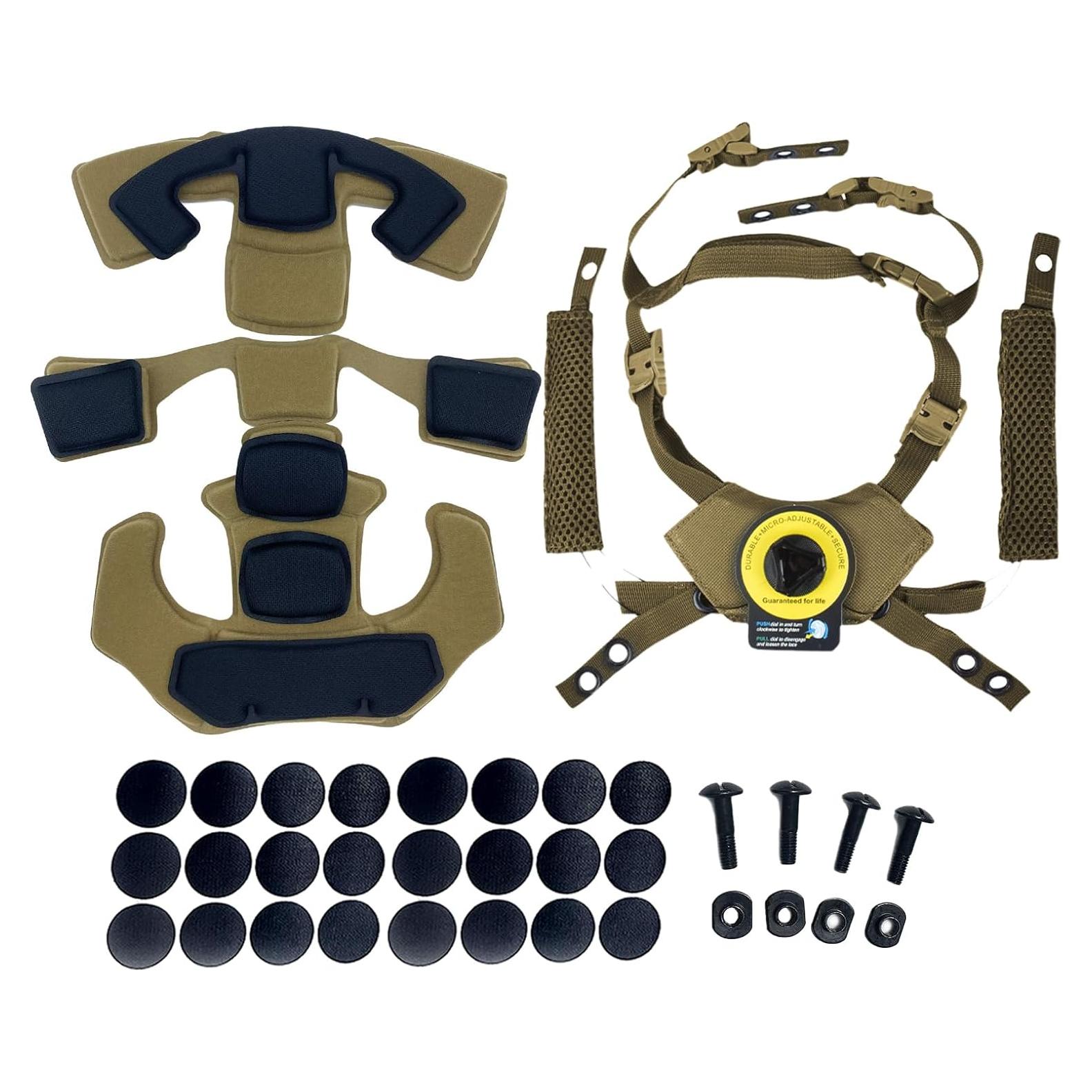 Kit Acolchado Casco Táctico BShasrlim Beige Ajustable