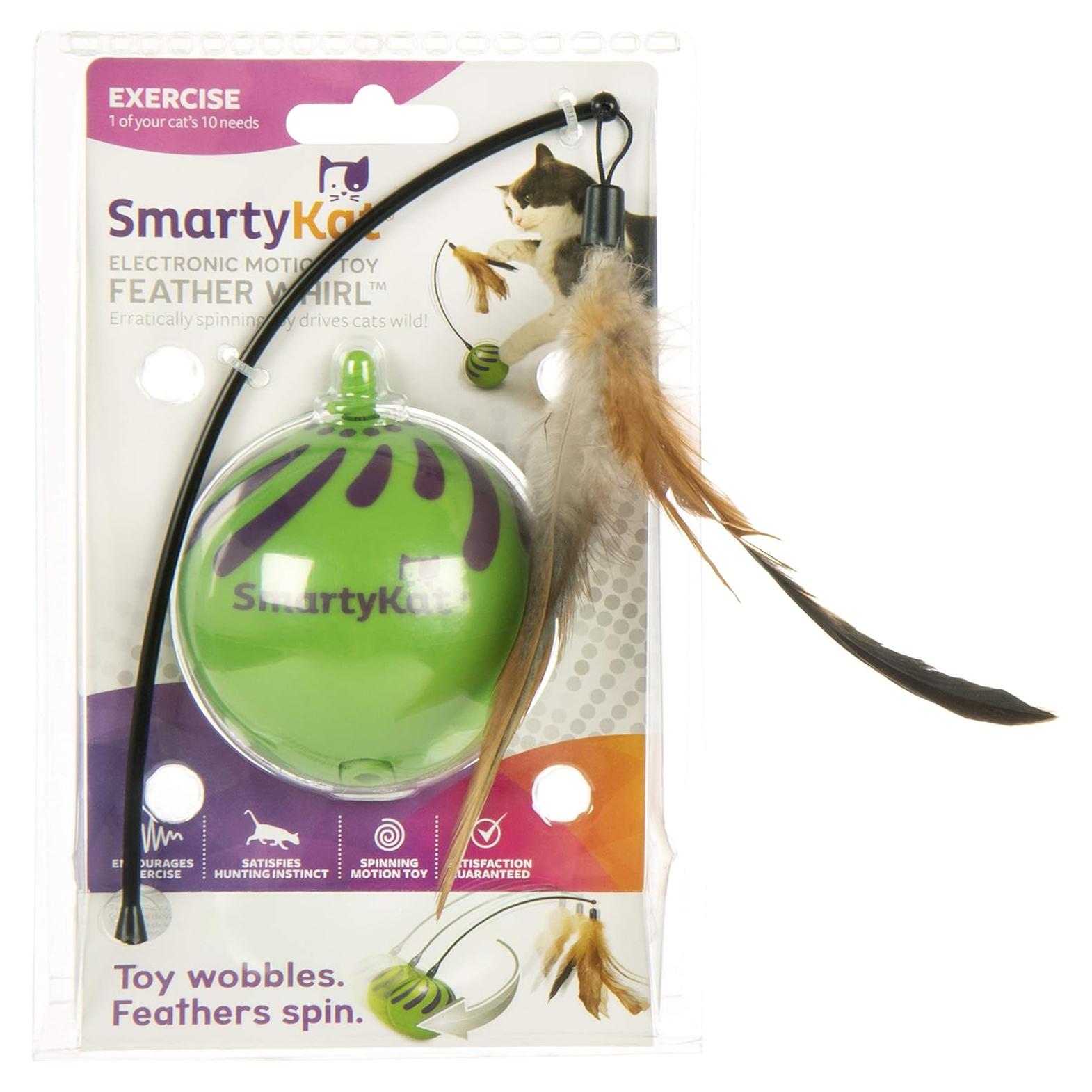 Juguete Electrónico para Gatos SmartyKat Feather Whirl - Juego de 2