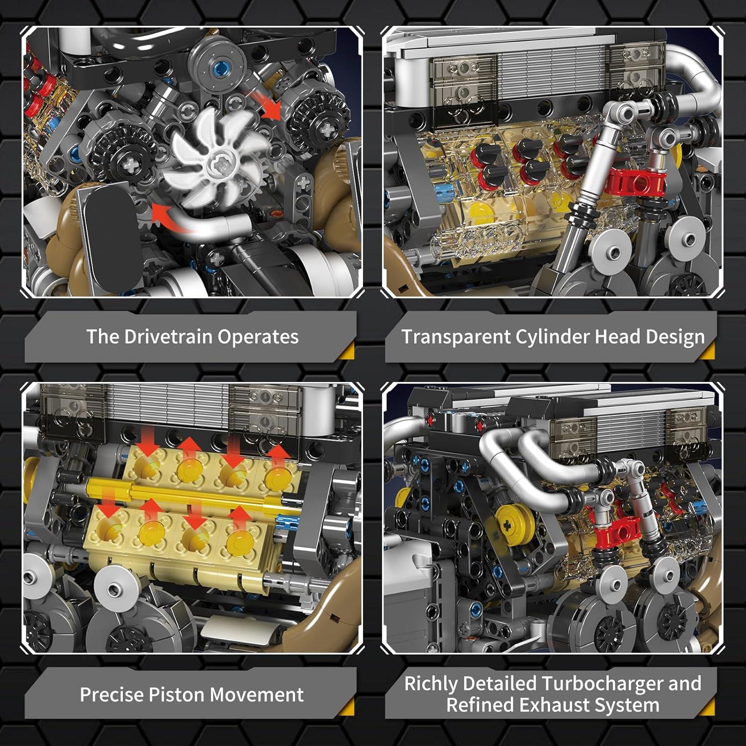 Conjunto de Bloques de Construcción Mould King W16 Motor 952 Pcs