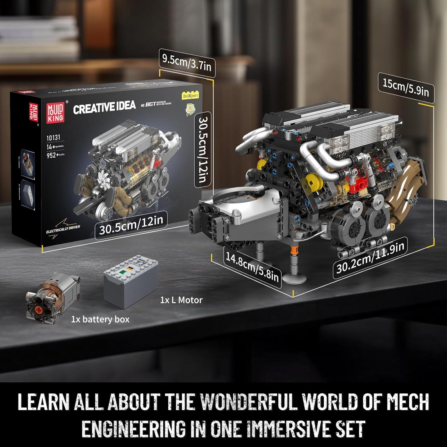 Conjunto de Bloques de Construcción Mould King W16 Motor 952 Pcs