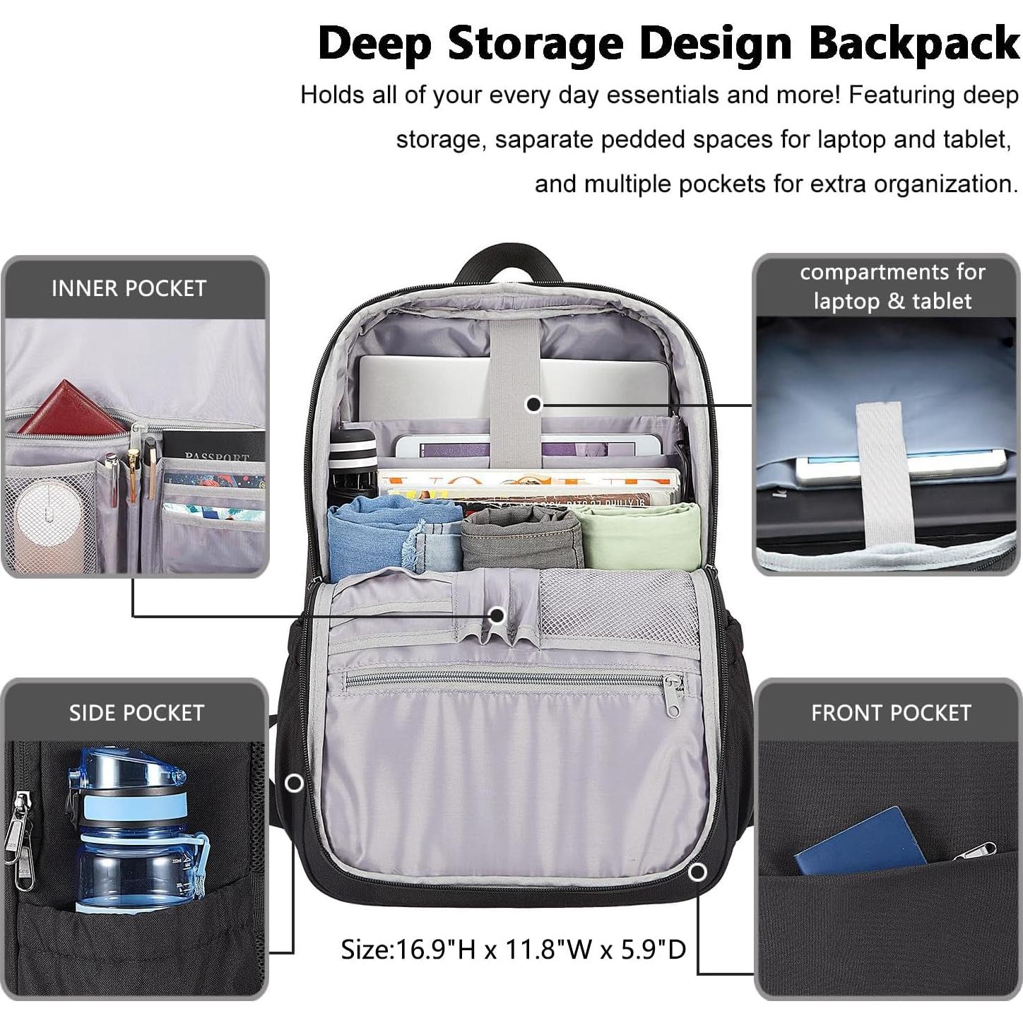 Mochila Universitaria MAXTOP 15.6" Resistente al Agua con USB