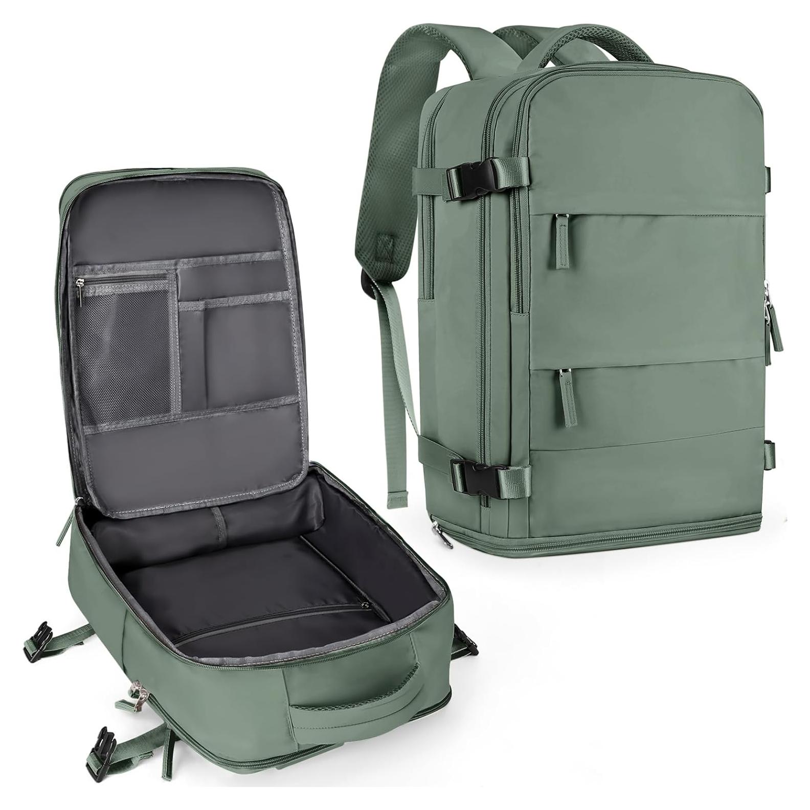 Mochila de Viaje Coowoz Unisex 25L Impermeable Verde Oliva