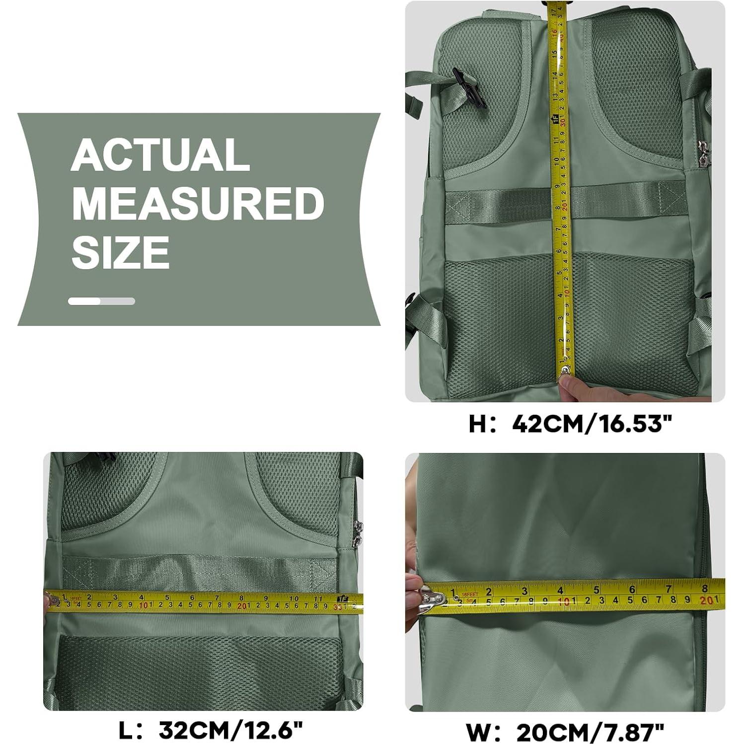 Mochila de Viaje Coowoz Unisex 25L Impermeable Verde Oliva