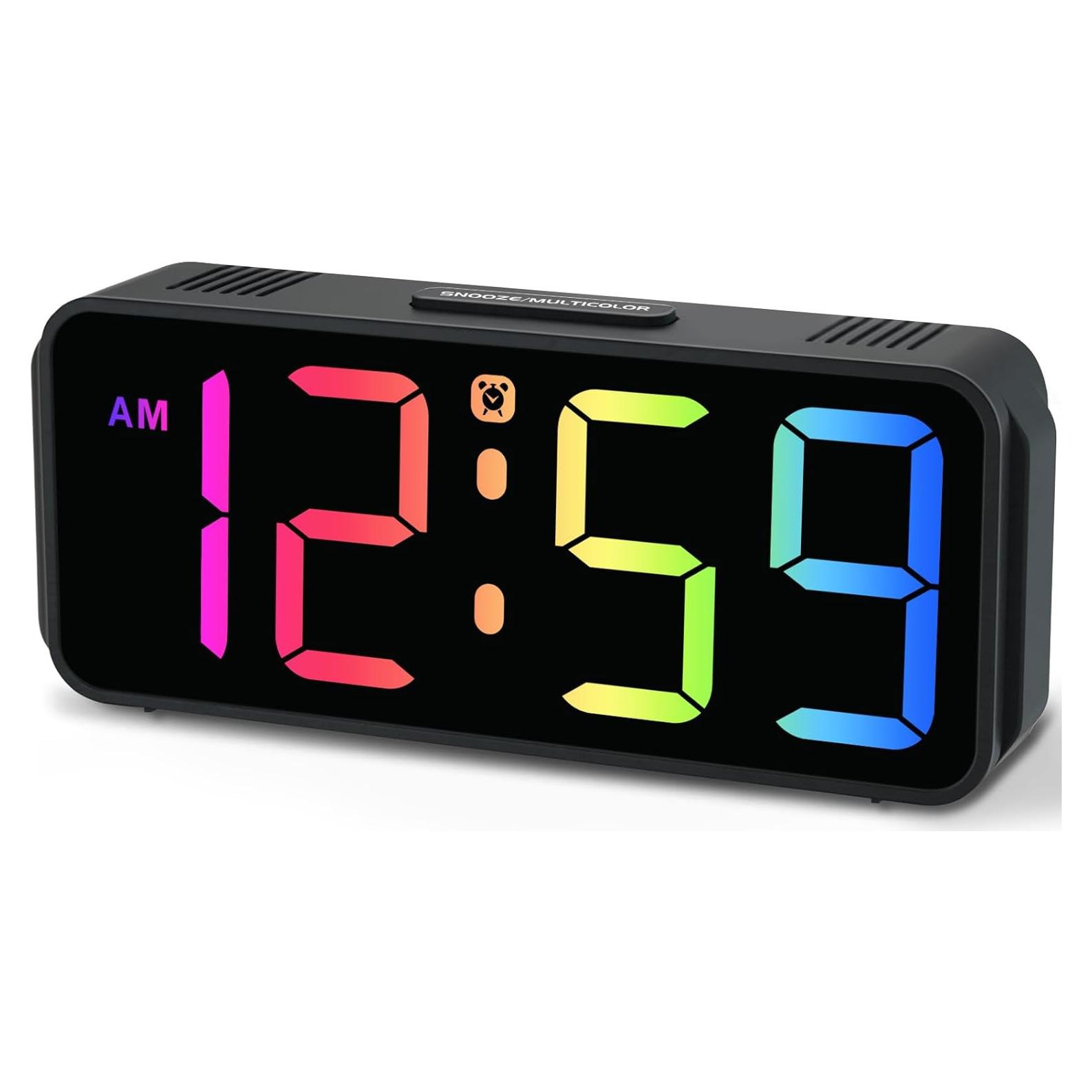 Reloj Despertador Digital Peakeep Compacto RGB para Niños