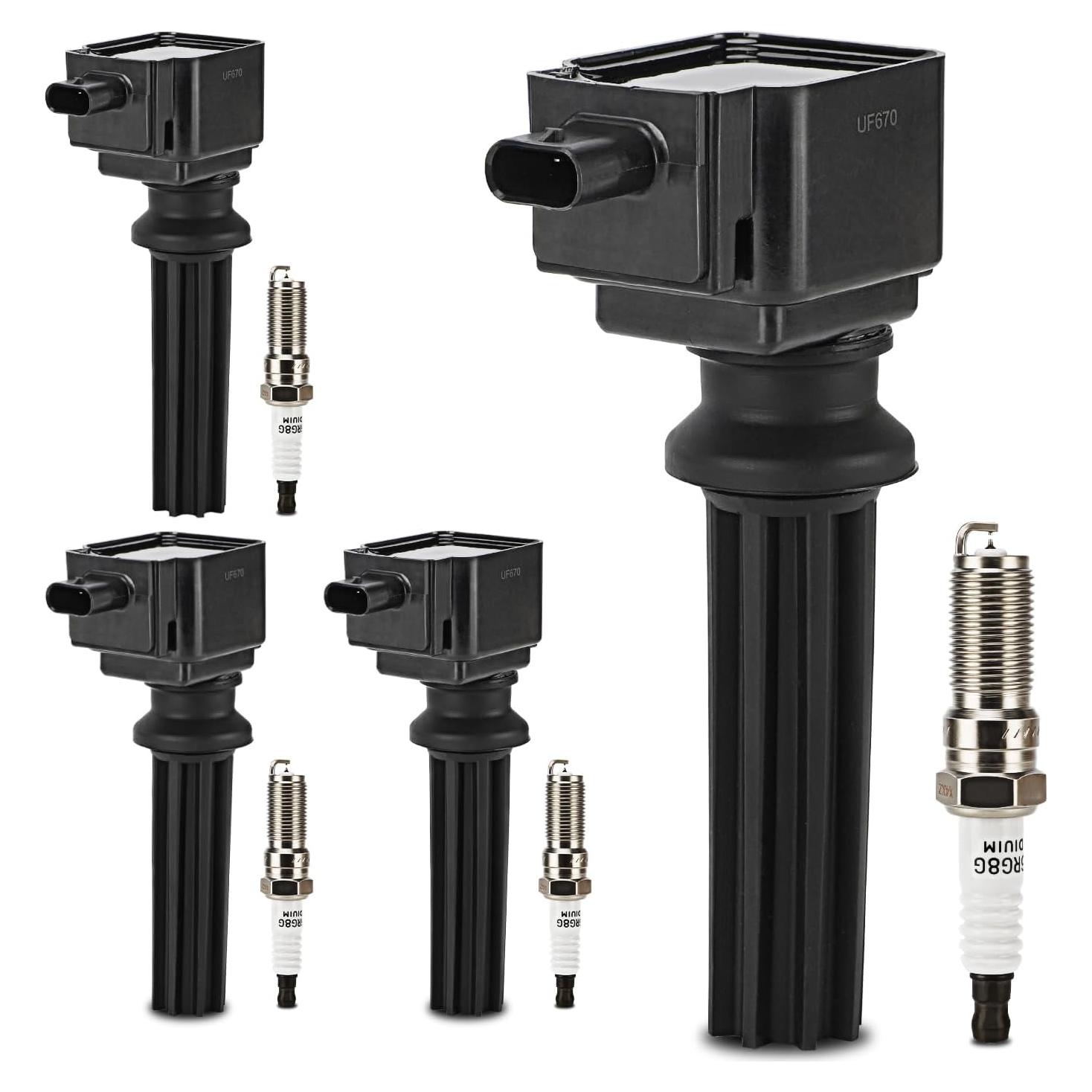 Bobina de Encendido UF670 y Bujía Doble Iridio LTR6BHX X4XZ