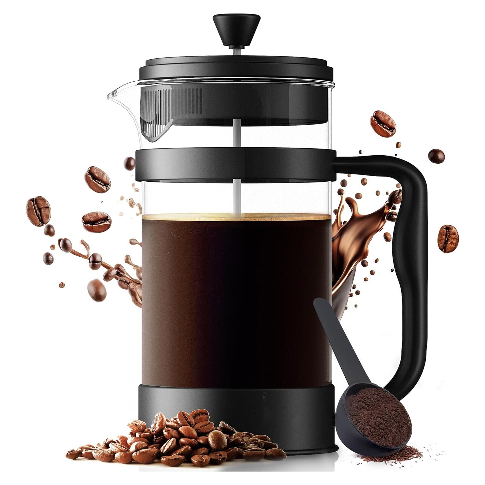 Prensa Francesa Utopia Kitchen 1L Cafetera Negra