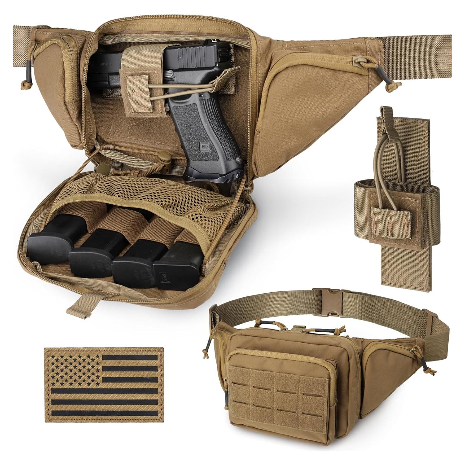 Mochila Táctica WYNEX WY-0238CB para Pistola CCW Marrón