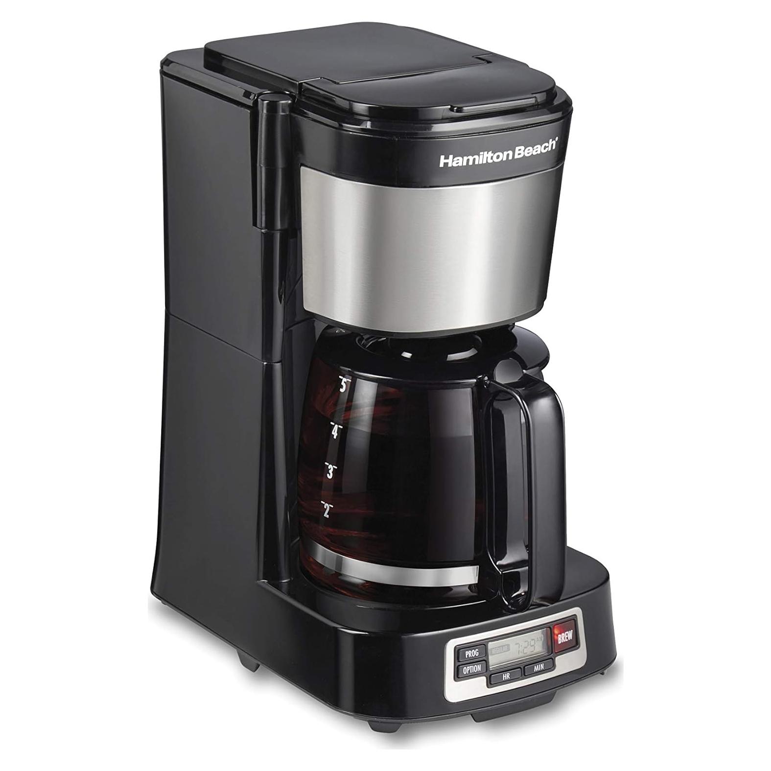 Cafetera de Goteo Hamilton Beach 5 Tazas Programable Compacta