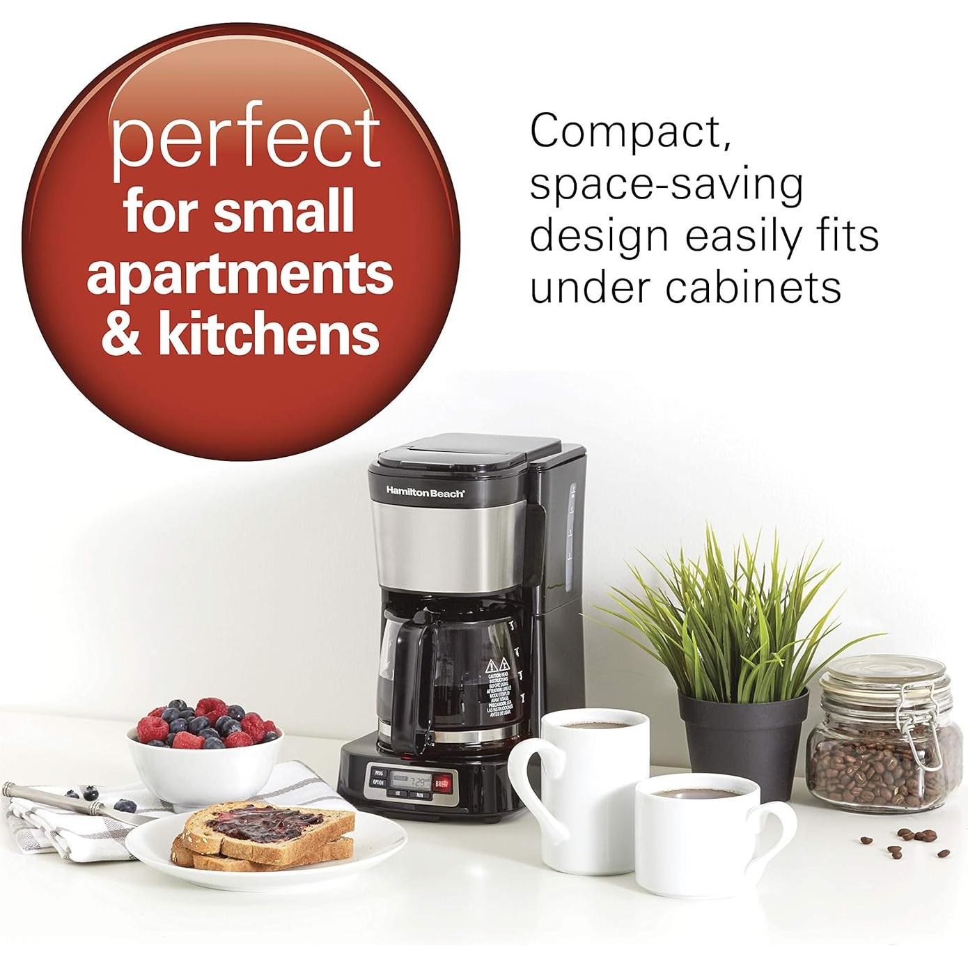 Cafetera de Goteo Hamilton Beach 5 Tazas Programable Compacta