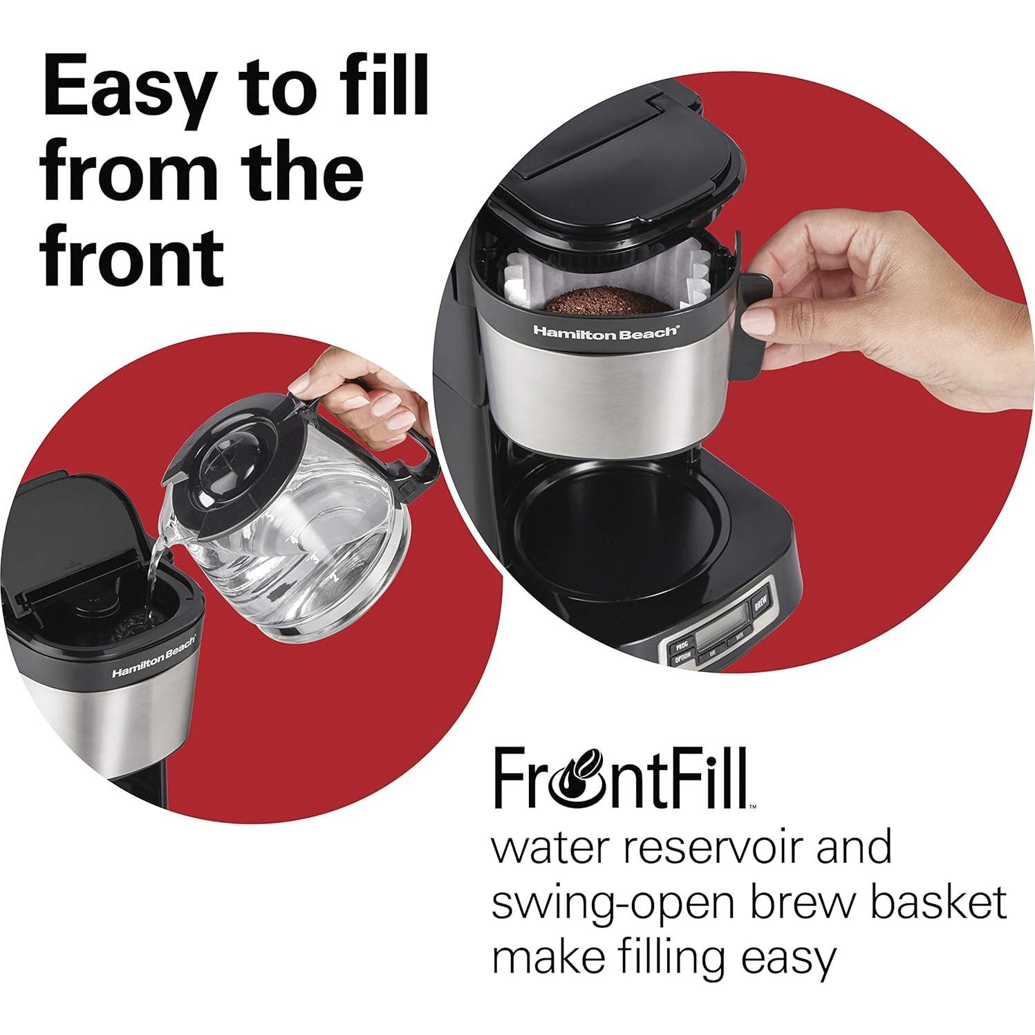 Cafetera de Goteo Hamilton Beach 5 Tazas Programable Compacta