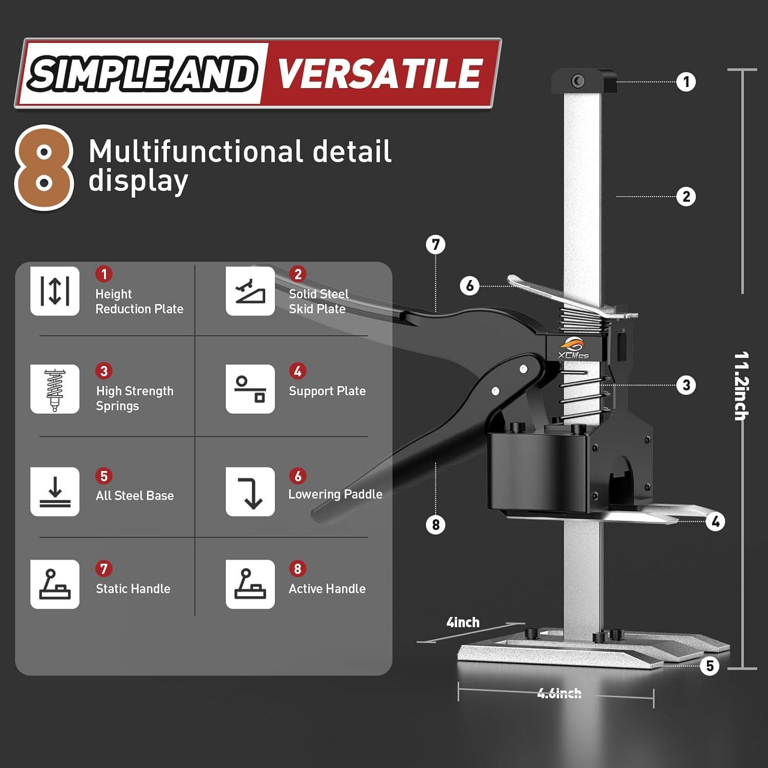 Gato de Elevación Multifuncional XClifes 204 kg 16.99 cm